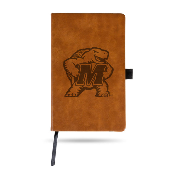 NCAA  Maryland Terrapins Brown Jounral/Notepad 8.25" x 5.25"- Office Accessory