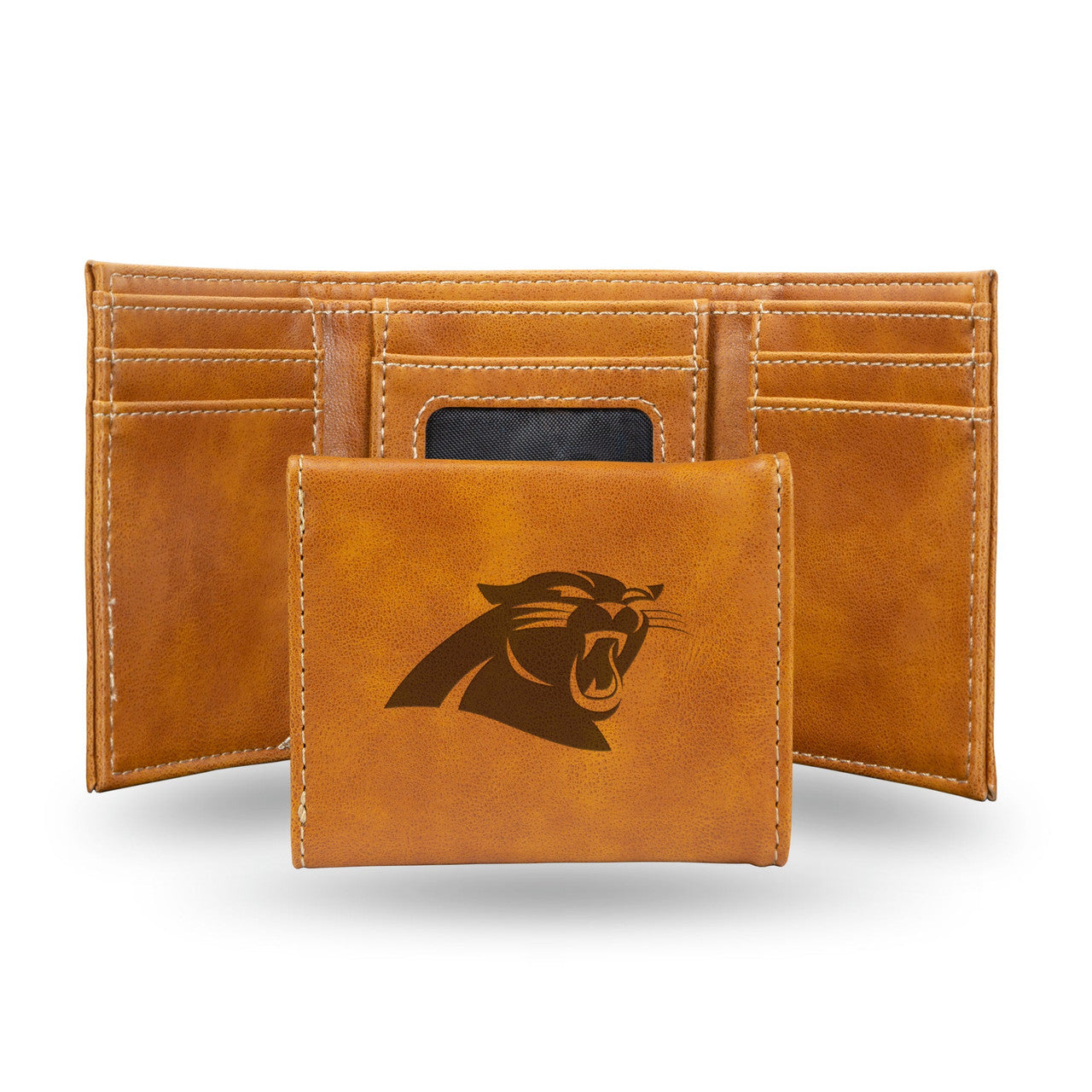 Carolina Panthers Wallet Trifold Laser Engraved - Sports Collectibles, Sports Memorabilia, Sports Fan Shop, Sports Gifts