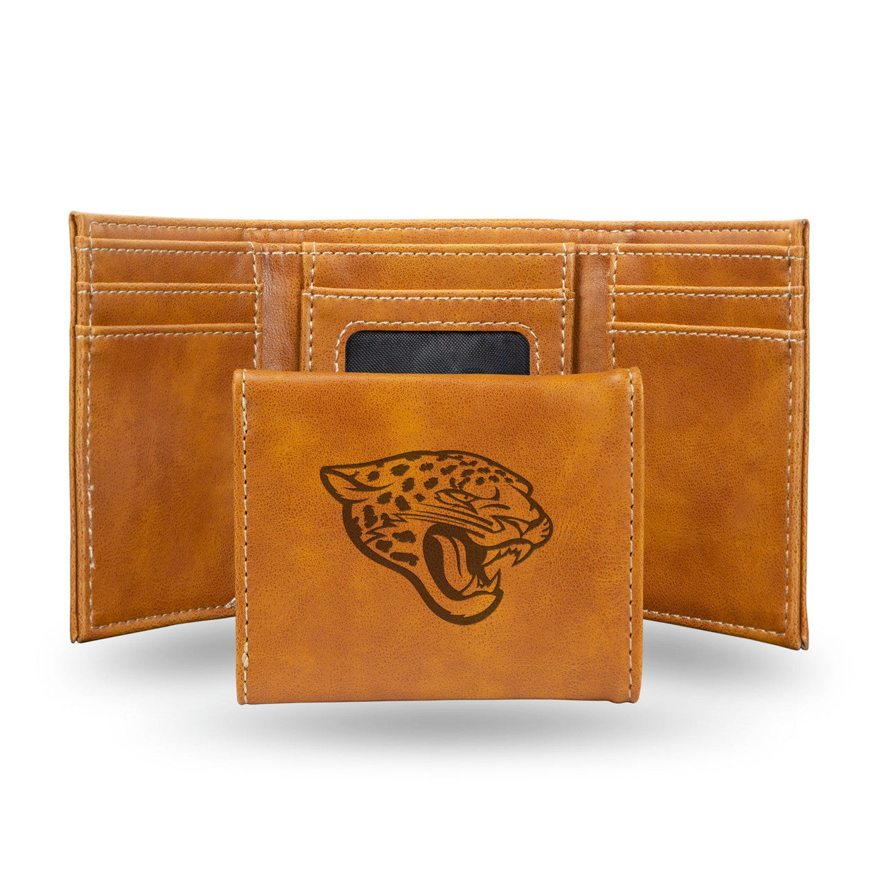 Jacksonville Jaguars Wallet Trifold Laser Engraved - Sports Collectibles, Sports Memorabilia, Sports Fan Shop, Sports Gifts