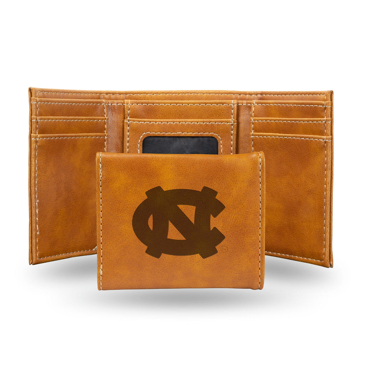 North Carolina Tar Heels Wallet Trifold Laser Engraved - Sports Collectibles, Sports Memorabilia, Sports Fan Shop, Sports Gifts