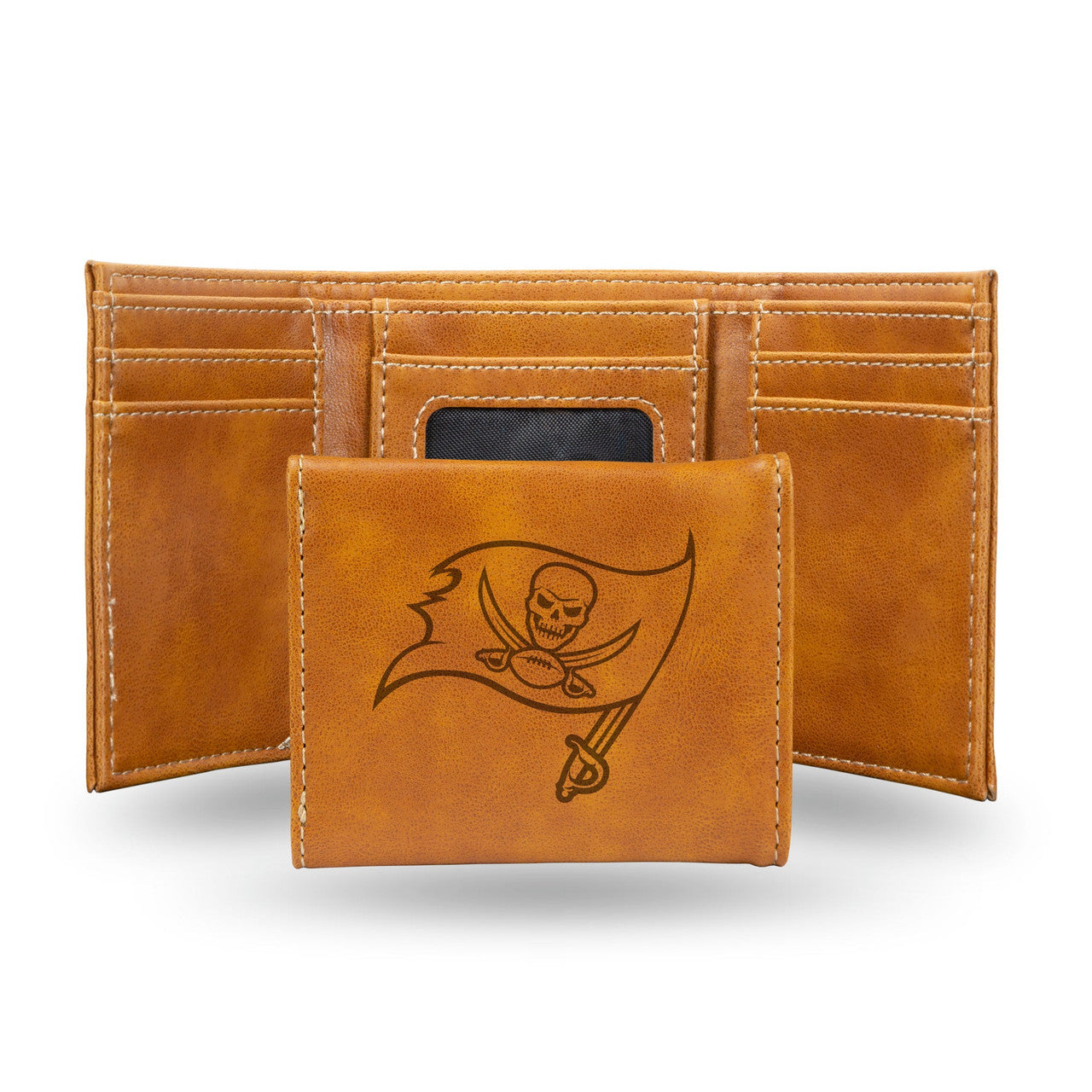 Tampa Bay Buccaneers Wallet Trifold Laser Engraved - Sports Collectibles, Sports Memorabilia, Sports Fan Shop, Sports Gifts