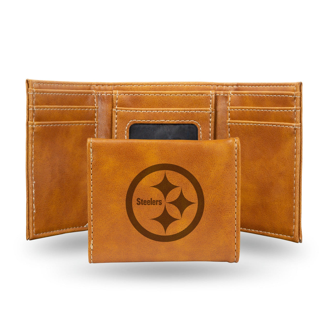 Pittsburgh Steelers Wallet Trifold Laser Engraved - Sports Collectibles, Sports Memorabilia, Sports Fan Shop, Sports Gifts