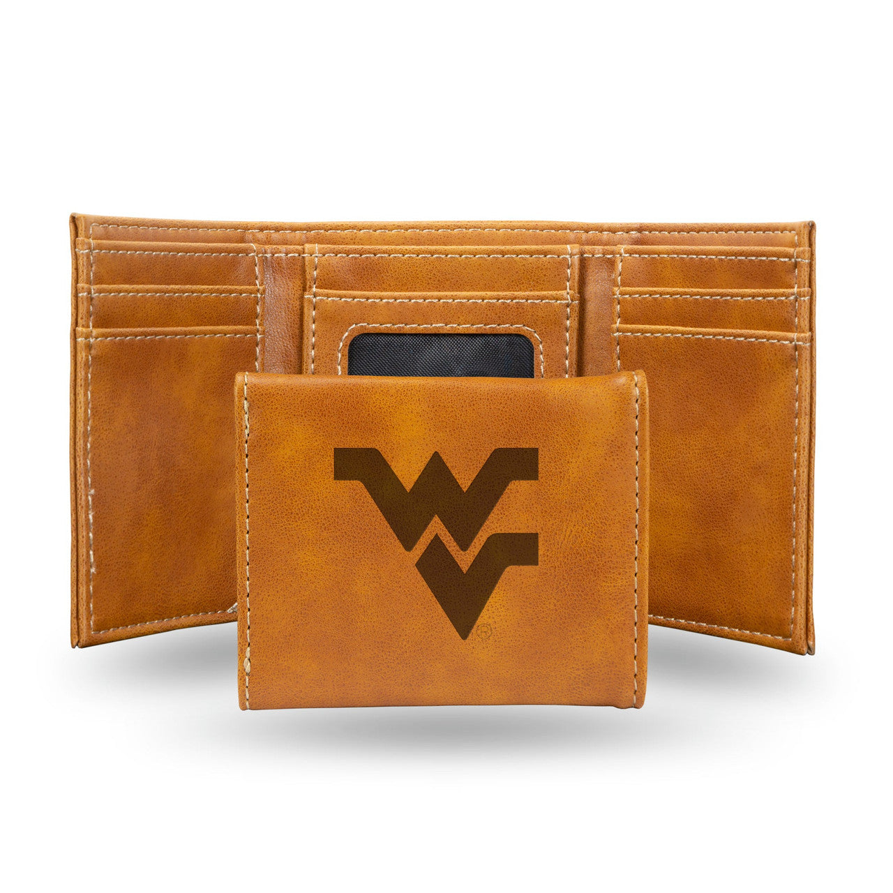West Virginia Mountaineers Wallet Trifold Laser Engraved - Sports Collectibles, Sports Memorabilia, Sports Fan Shop, Sports Gifts
