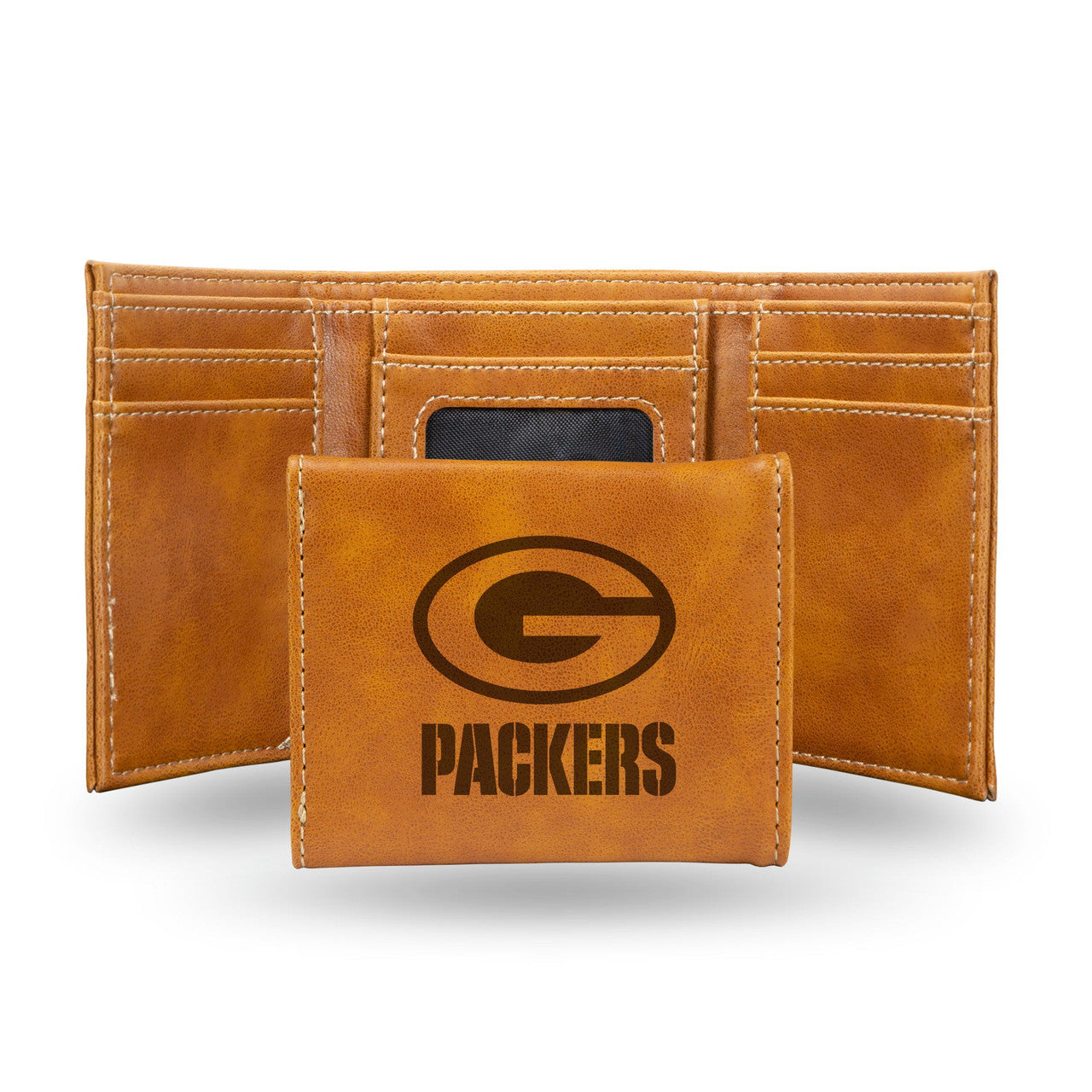 Green Bay Packers Wallet Trifold Laser Engraved - Sports Collectibles, Sports Memorabilia, Sports Fan Shop, Sports Gifts