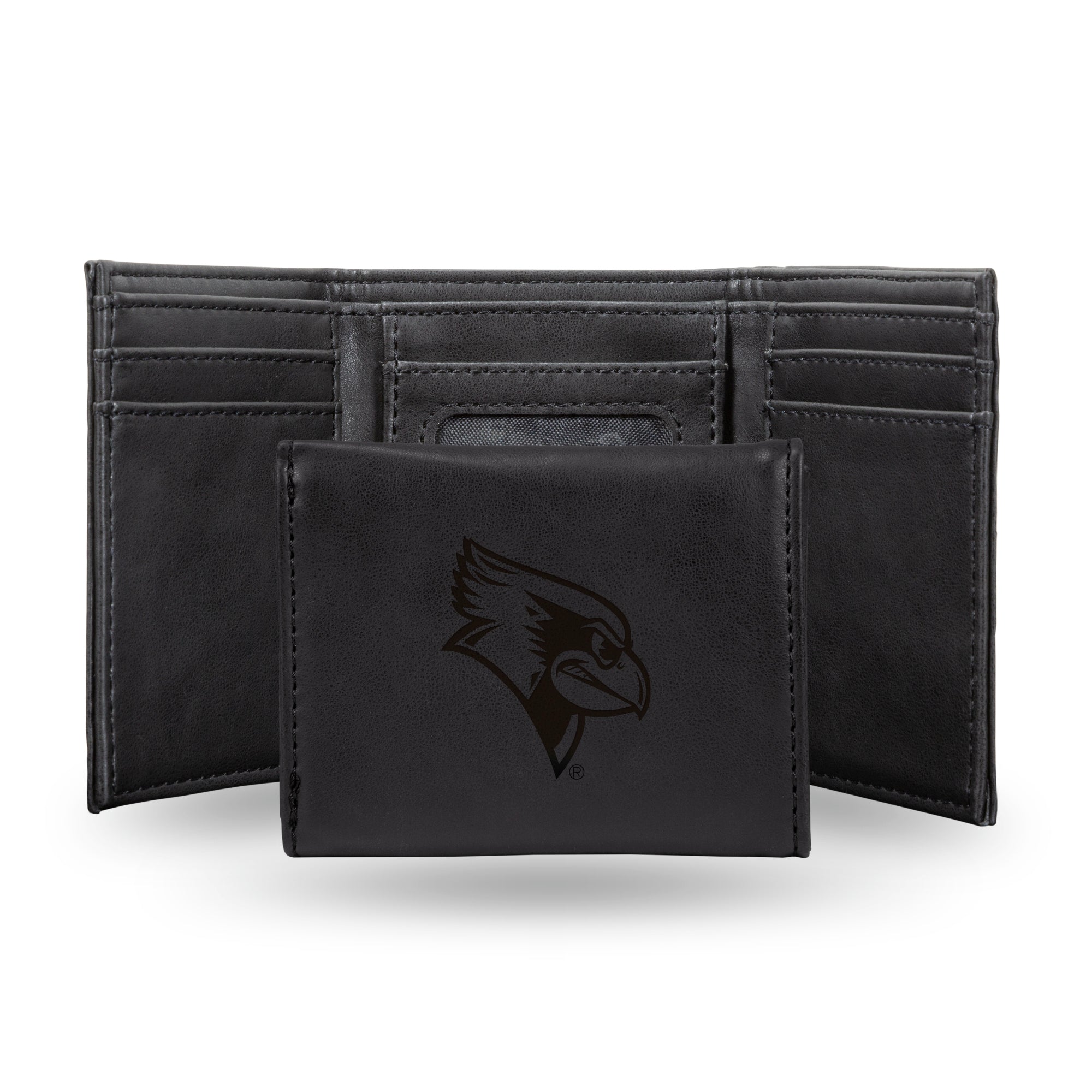 NCAA  Illinois State Redbirds Black Laser Engraved Tri-Fold Wallet - Men's Accessory