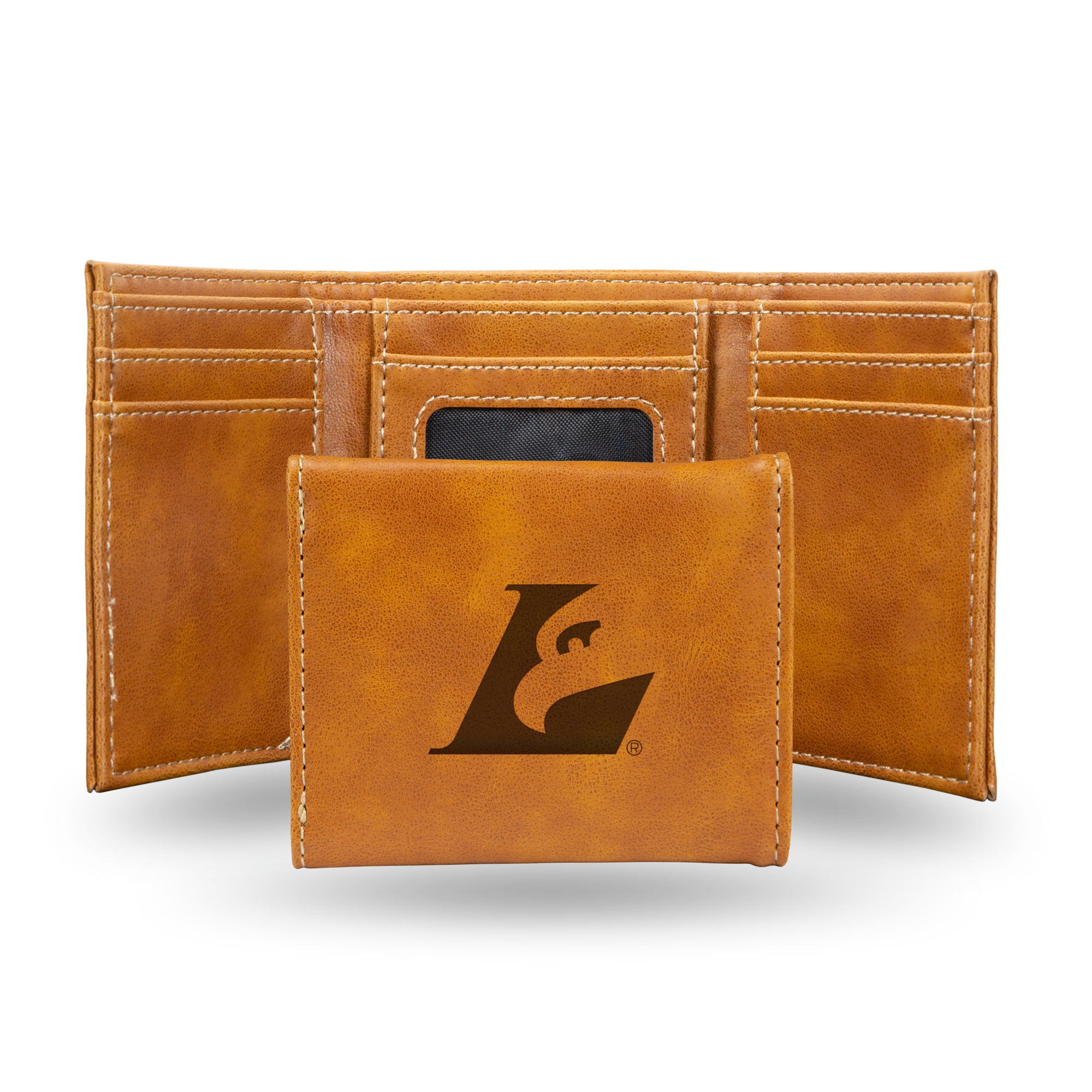 NCAA  Wisconsin-La Crosse Eagles Brown Laser Engraved Tri-Fold Wallet - Men's Accessory