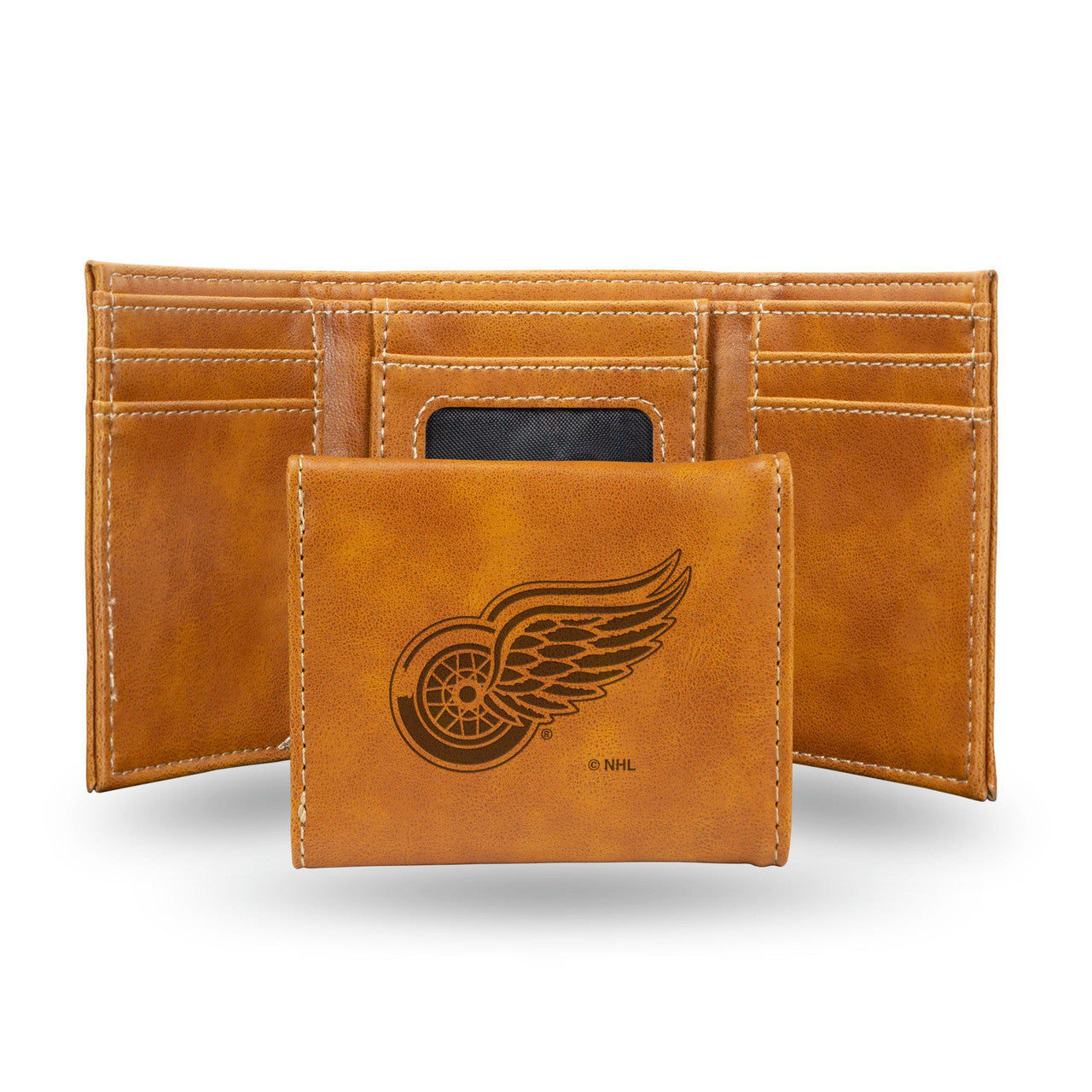 Detroit Red Wings Wallet Trifold Laser Engraved - Sports Collectibles, Sports Memorabilia, Sports Fan Shop, Sports Gifts