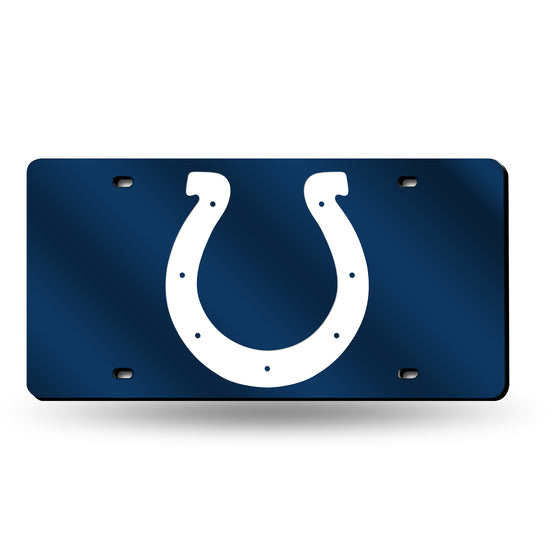 NFL Football Indianapolis Colts Blue 12" x 6" Laser Cut Tag For Car/Truck/SUV - Automobile Décor