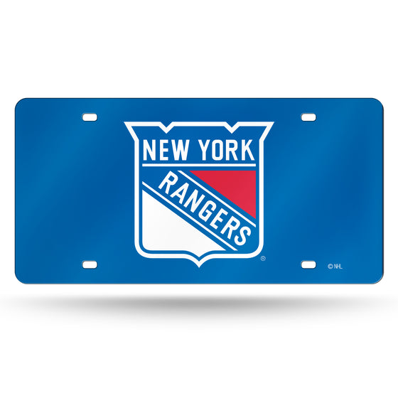 NHL Hockey New York Rangers  12" x 6" Laser Cut Tag For Car/Truck/SUV - Automobile Décor