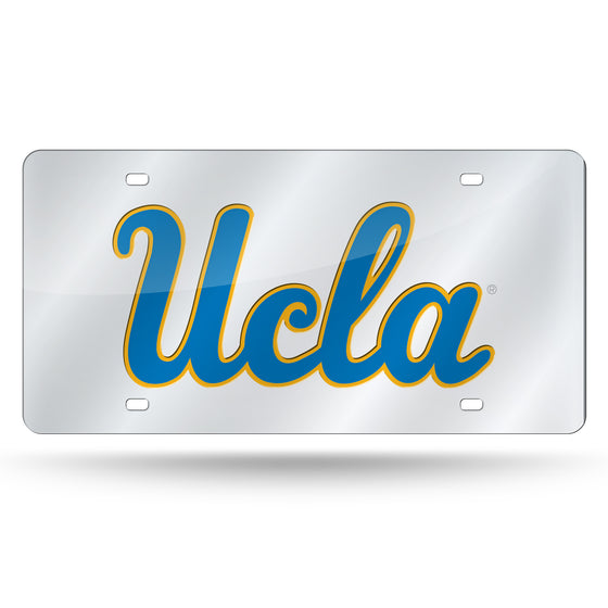 NCAA  UCLA Bruins  12" x 6" Silver Laser Cut Tag For Car/Truck/SUV - Automobile Décor