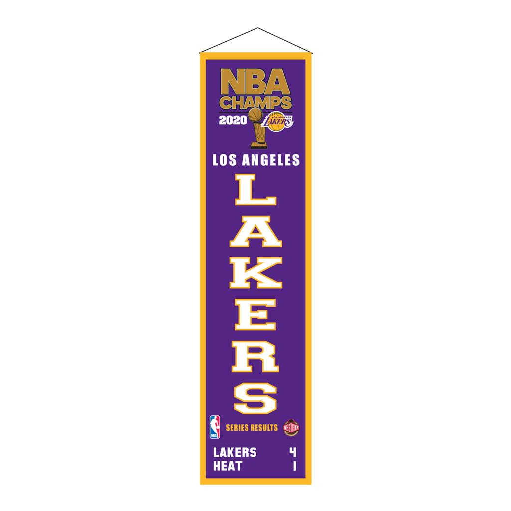 Los Angeles Lakers 2020 NBA Champions Basketball Heritage Banner - Sports Collectibles, Sports Memorabilia, Sports Fan Shop, Sports Gifts