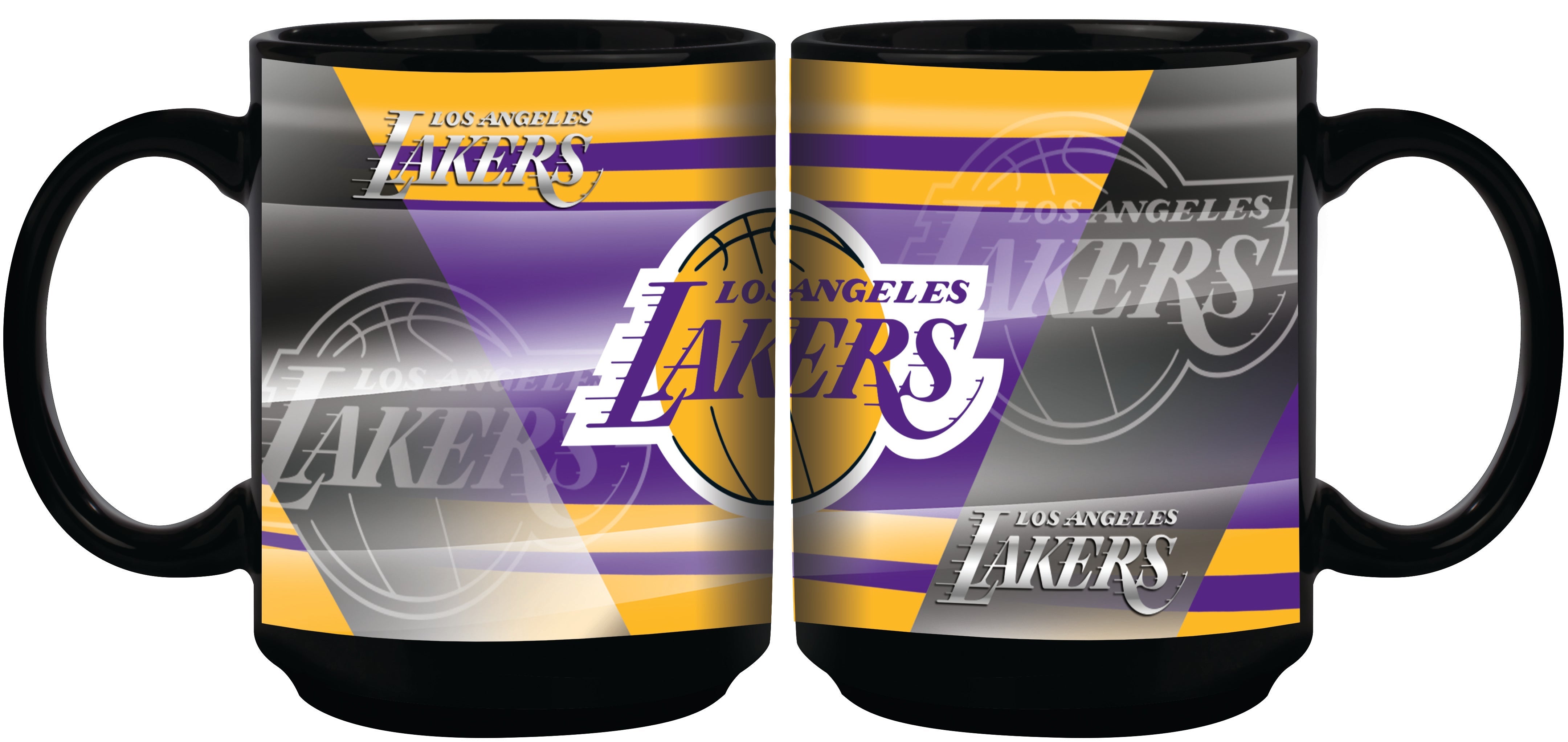 Los Angeles Lakers 11oz. Shadow Sublimated Coffee Mug - Black - Sports Collectibles, Sports Memorabilia, Sports Fan Shop, Sports Gifts