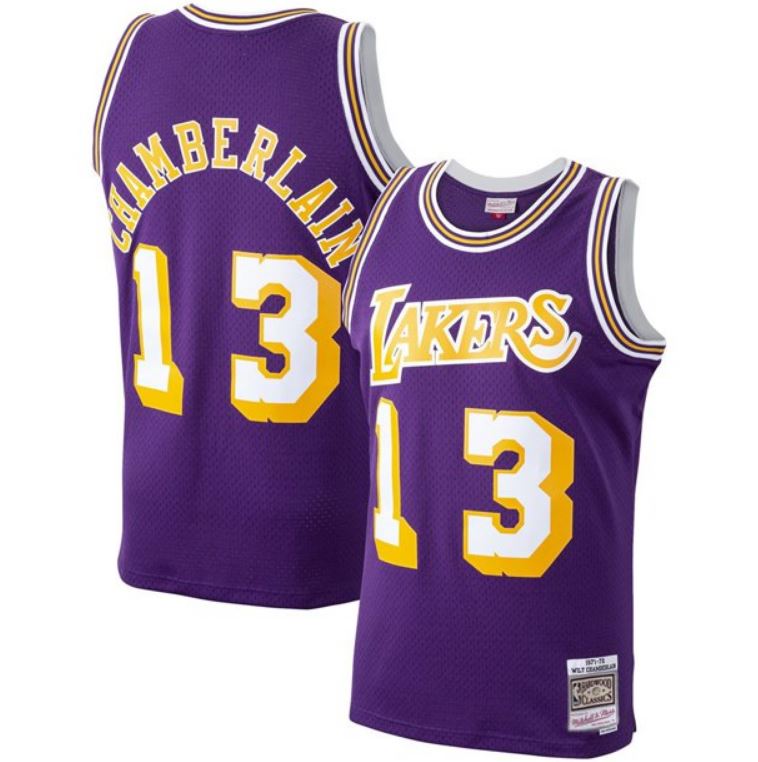 Wilt Chamberlain Los Angeles Lakers Mitchell & Ness Purple 1971-72 Hardwood Classics Swingman Jersey - Sports Collectibles, Sports Memorabilia, Sports Fan Shop, Sports Gifts