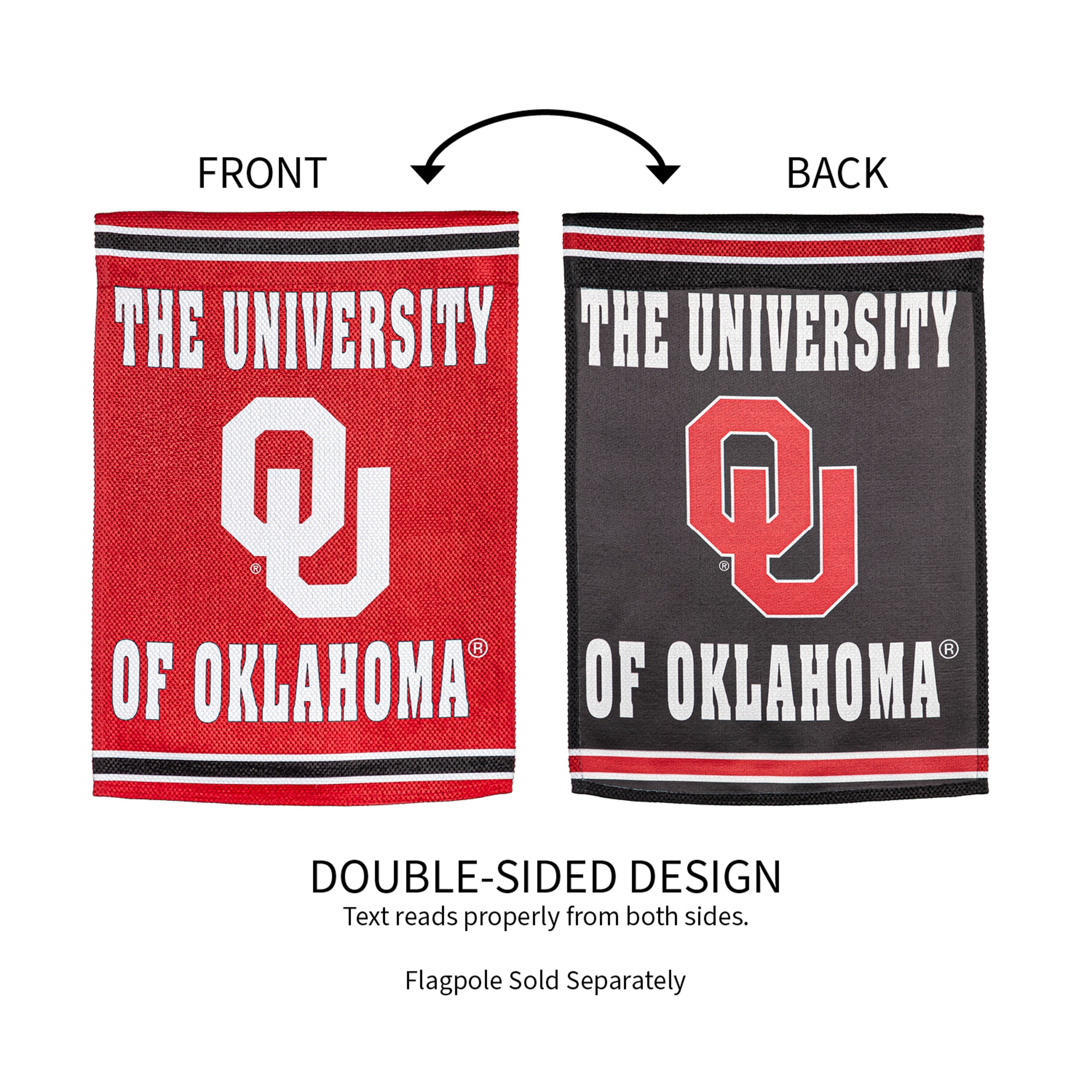 Embossed Suede Flag, GDN Size, University of Oklahoma - Sports Gifts, Sports Memorabilia, Sports Collectibles, Fan Shop