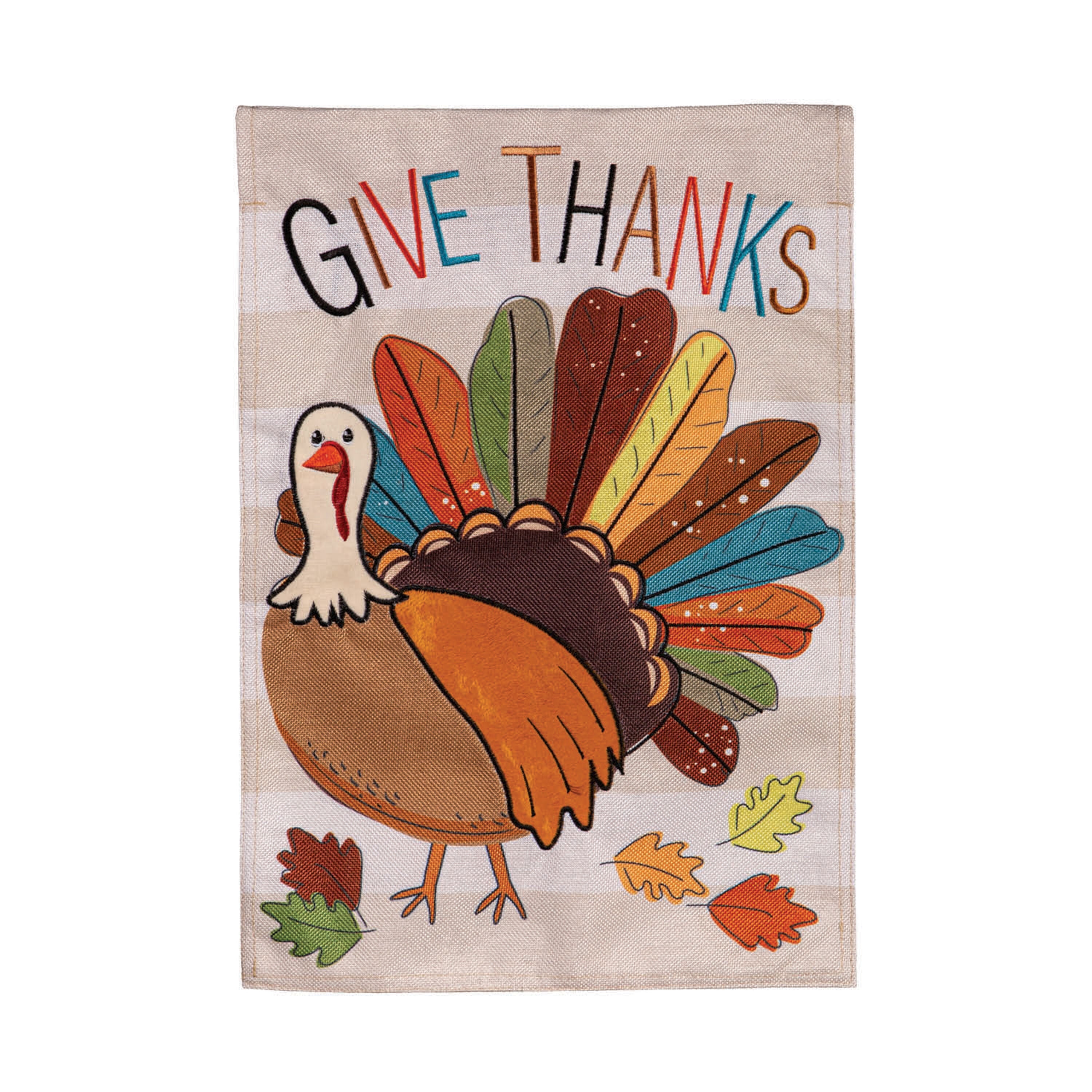 Tom Turkey Thanksgiving Burlap Garden Flag