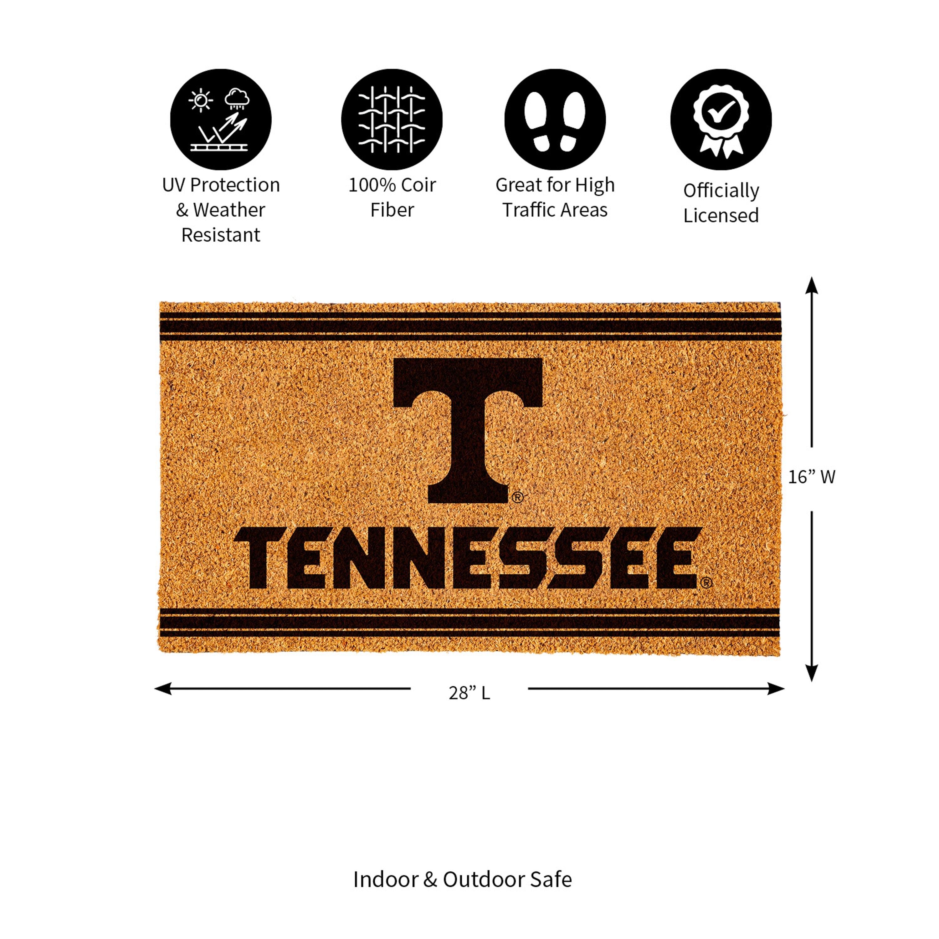 University of Tennessee, Coir Mat 1C - Sports Gifts, Sports Memorabilia, Sports Collectibles, Fan Shop