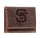 San Francisco Giants Tri-Fold Wallet Brown 100% Genuine Leather - Sports Gifts, Sports Memorabilia, Sports Collectibles, Fan Shop