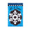 Patterned Snowflake Applique House Flag