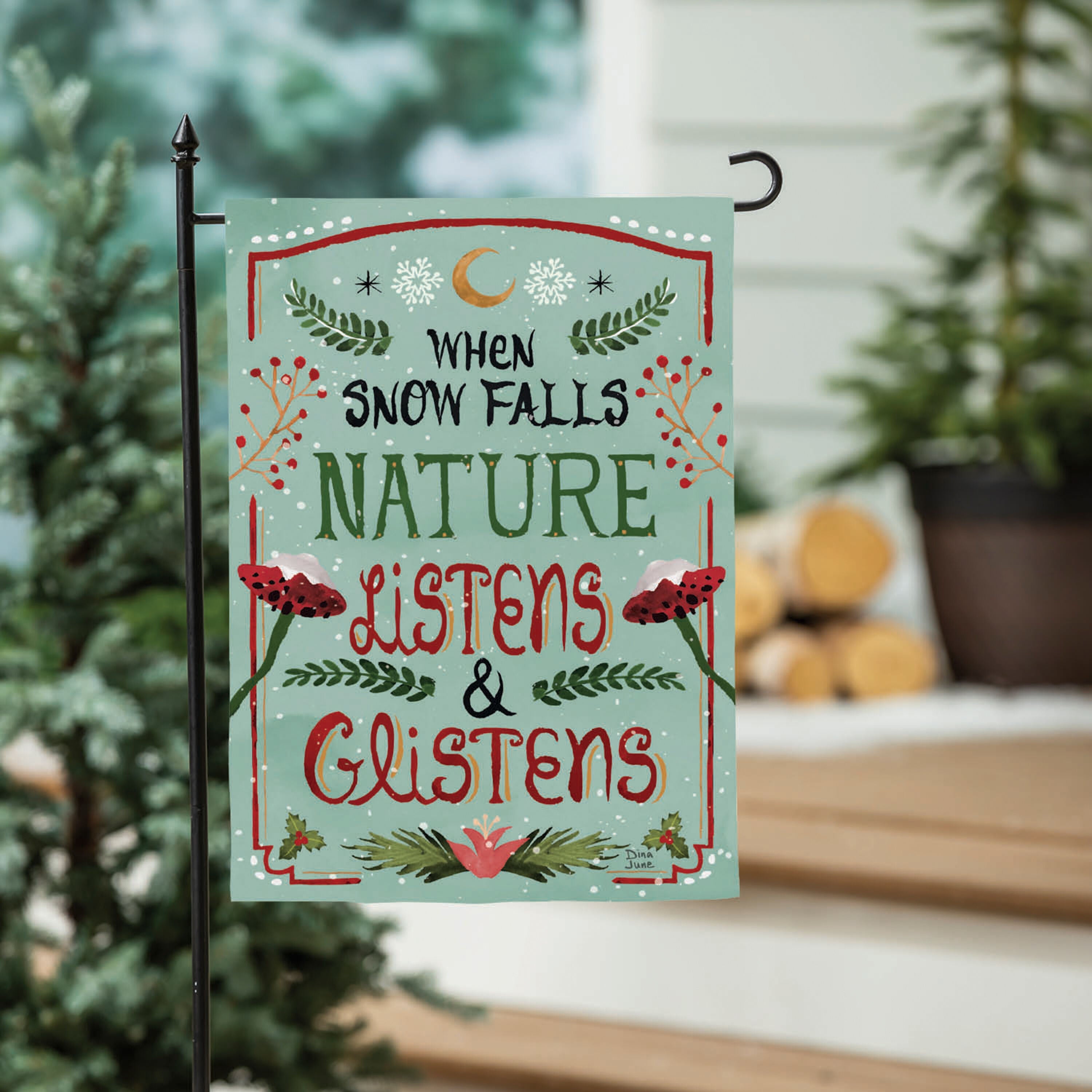 Santa's Forest of Wonder Reversible Burlap Garden Flag - Sports Gifts, Sports Memorabilia, Sports Collectibles, Fan Shop