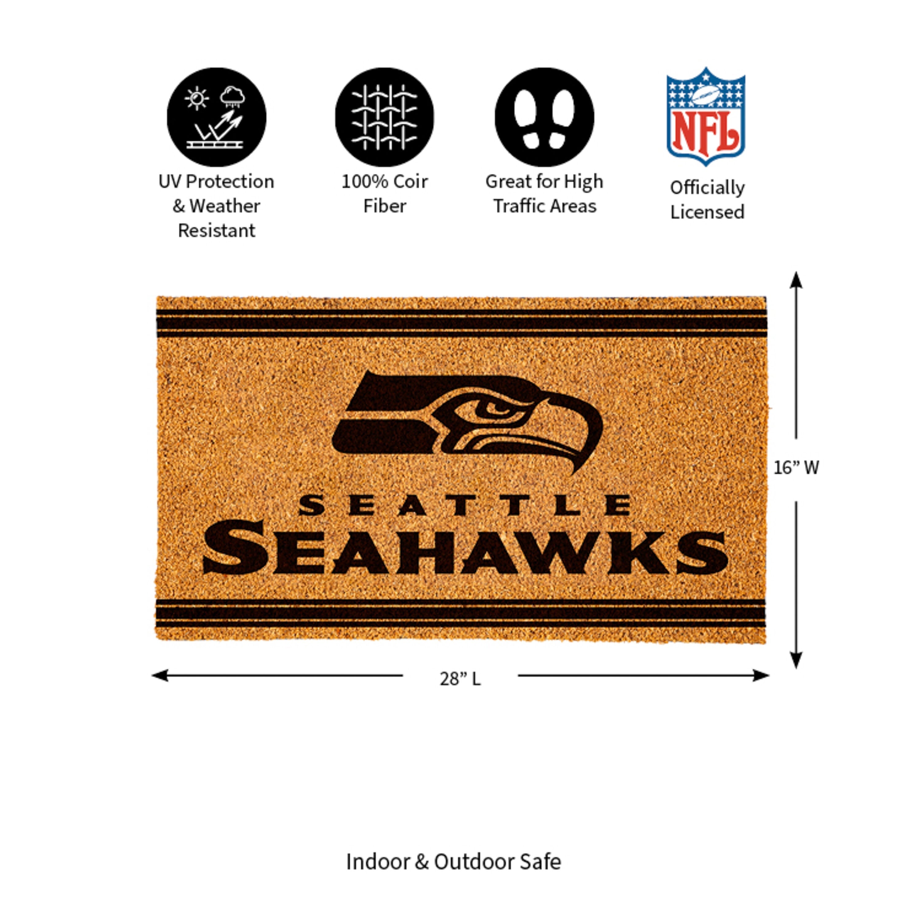Seattle Seahawks, Coir Mat 1C - Sports Gifts, Sports Memorabilia, Sports Collectibles, Fan Shop