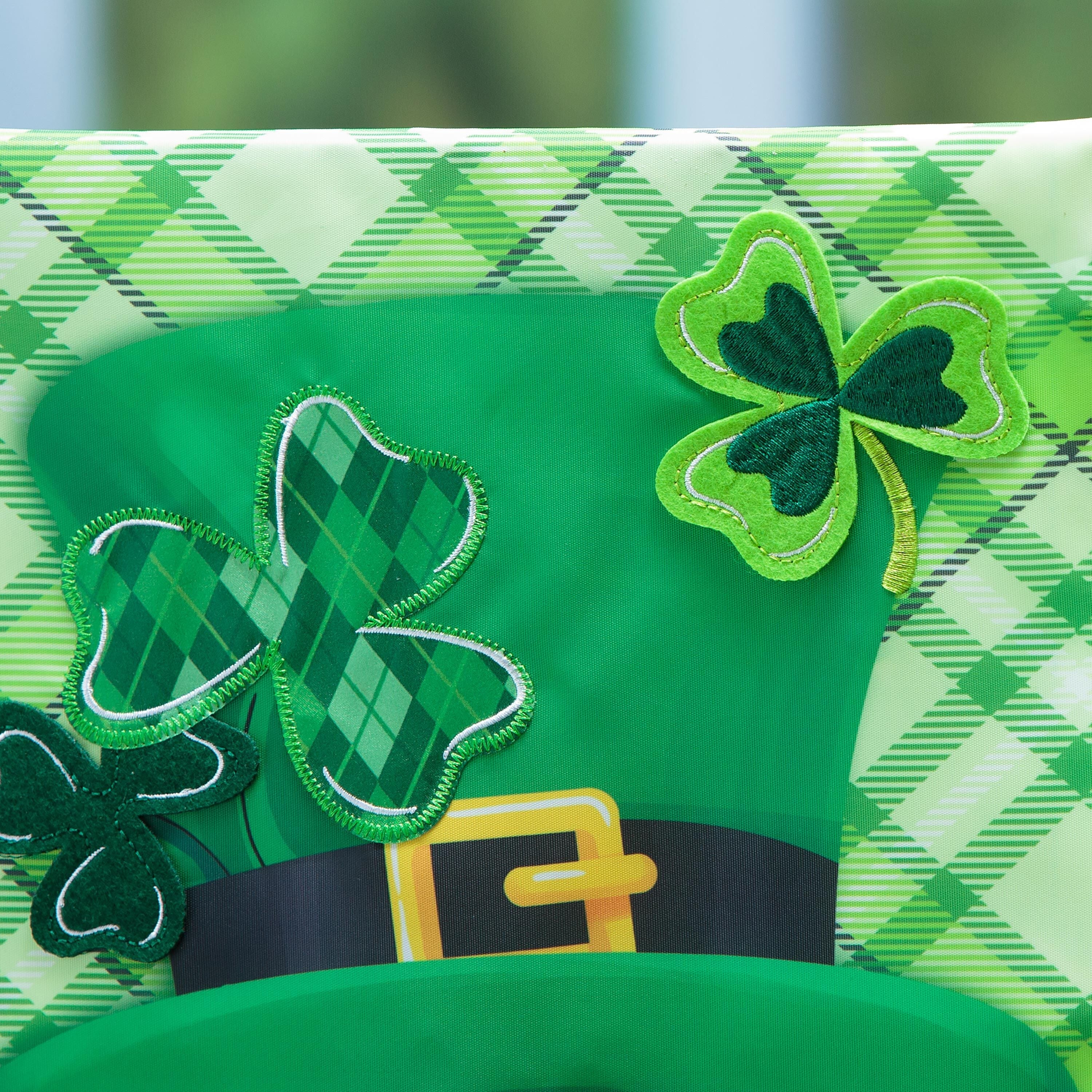 Leprechaun Applique Garden Flag - Sports Gifts, Sports Memorabilia, Sports Collectibles, Fan Shop
