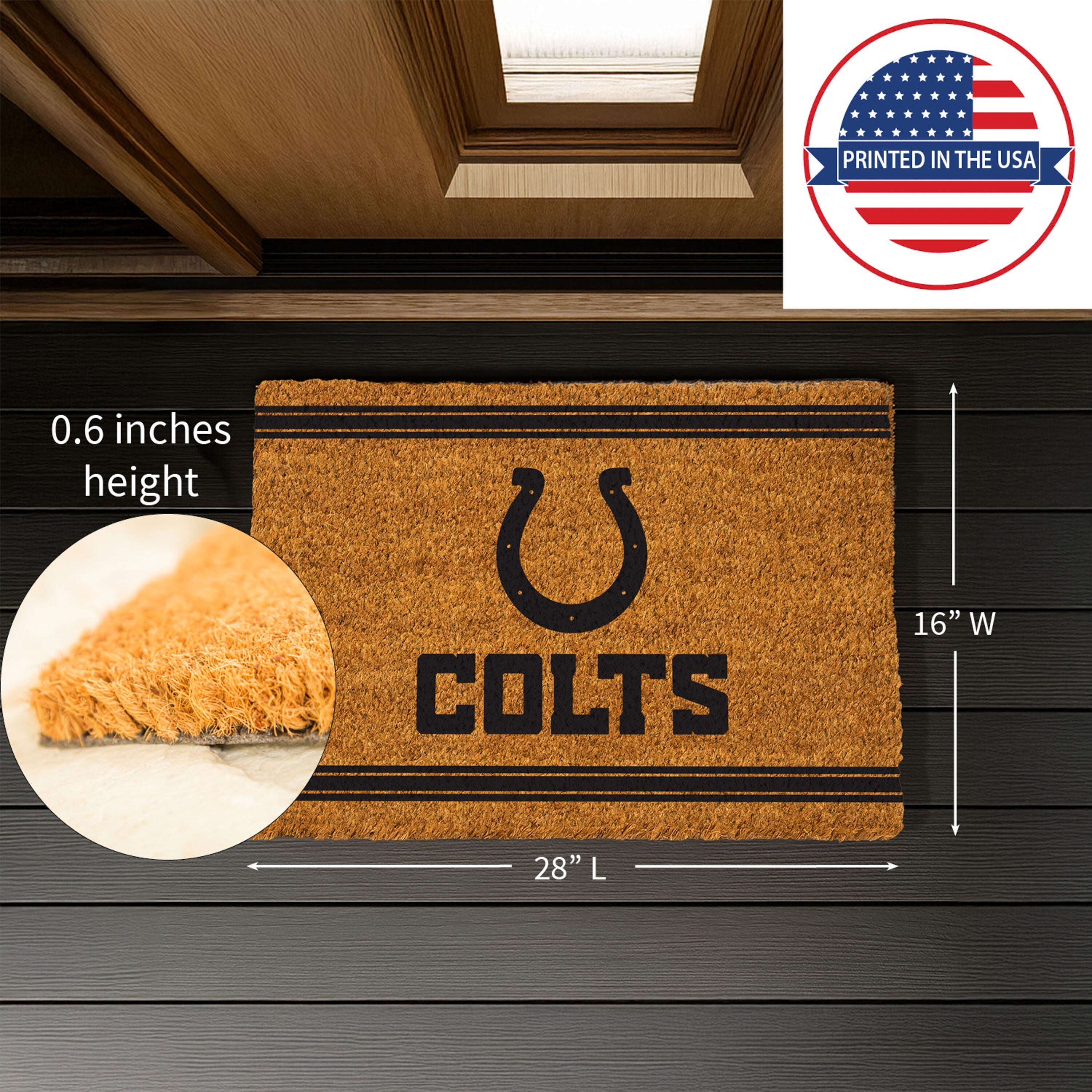 Indianapolis Colts, Coir Mat 1C - Sports Gifts, Sports Memorabilia, Sports Collectibles, Fan Shop