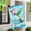 Hummingbird Welcome Applique House Flag