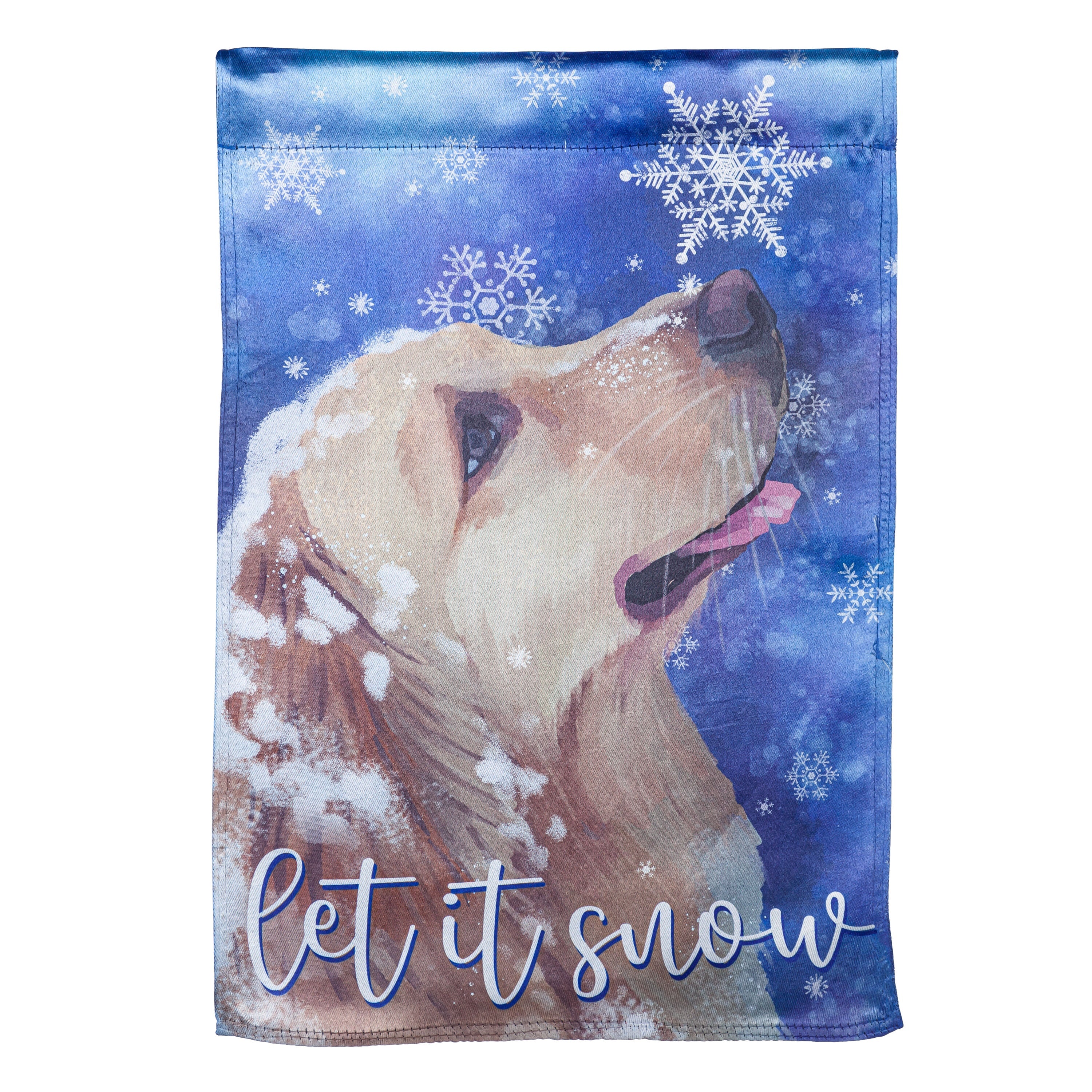Let it Snow Lustre Garden Flag - Sports Gifts, Sports Memorabilia, Sports Collectibles, Fan Shop