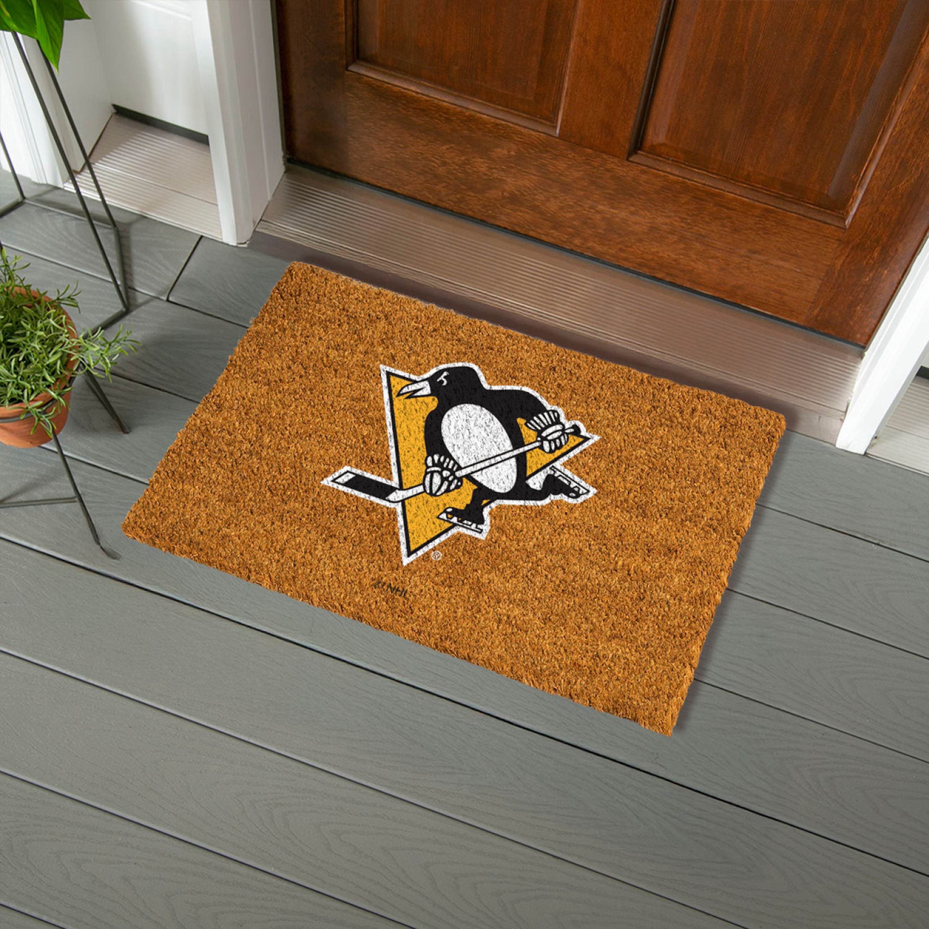 Coir Mat, 16"x28", Pittsburgh Penguins - Sports Gifts, Sports Memorabilia, Sports Collectibles, Fan Shop