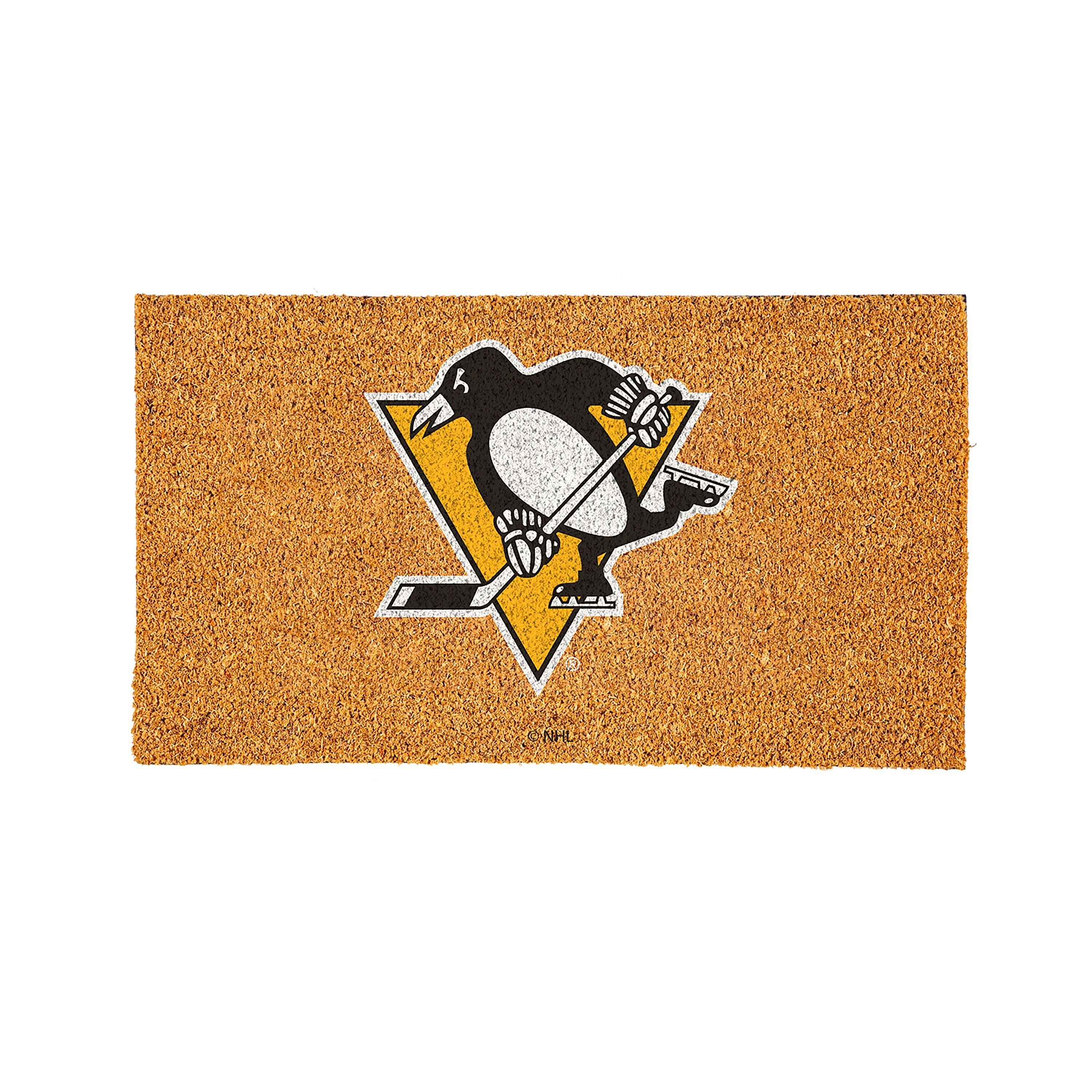 Coir Mat, 16"x28", Pittsburgh Penguins - Sports Gifts, Sports Memorabilia, Sports Collectibles, Fan Shop