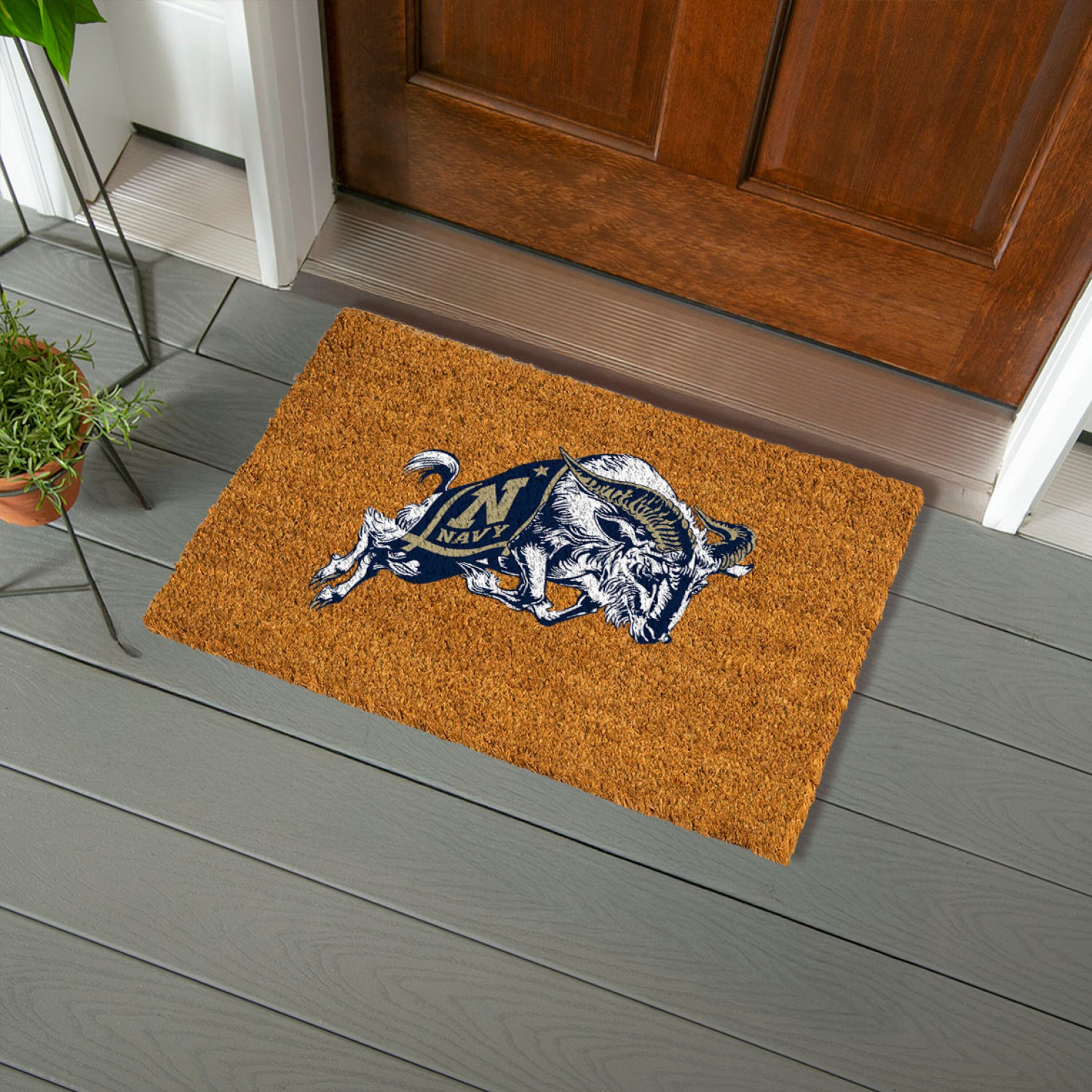 Coir Mat, 16"x28", US Naval Academy - Sports Gifts, Sports Memorabilia, Sports Collectibles, Fan Shop