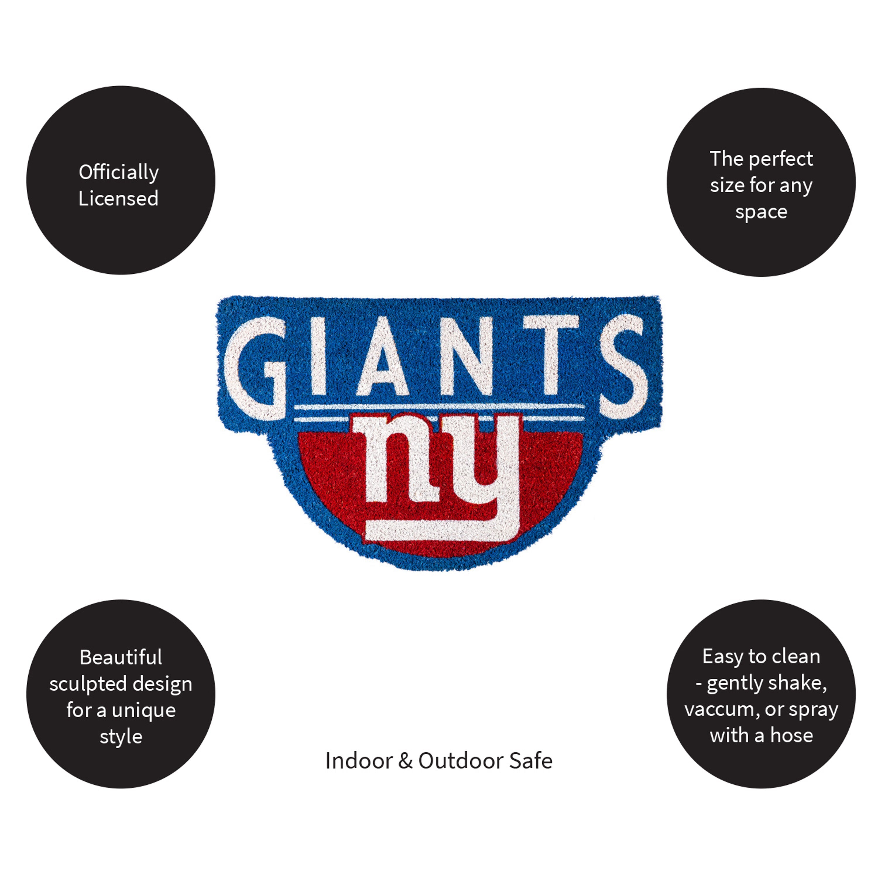 NFL Shaped Coir Door Mat, Giants - Sports Gifts, Sports Memorabilia, Sports Collectibles, Fan Shop