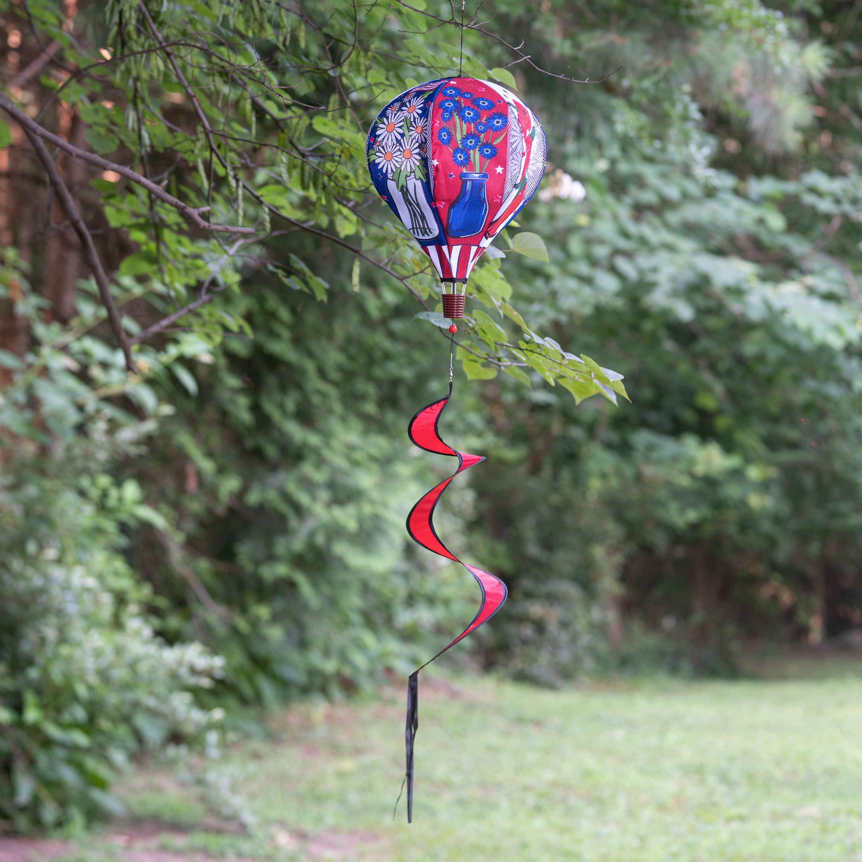 Patriotic Floral Burlap Balloon Spinner - Sports Gifts, Sports Memorabilia, Sports Collectibles, Fan Shop