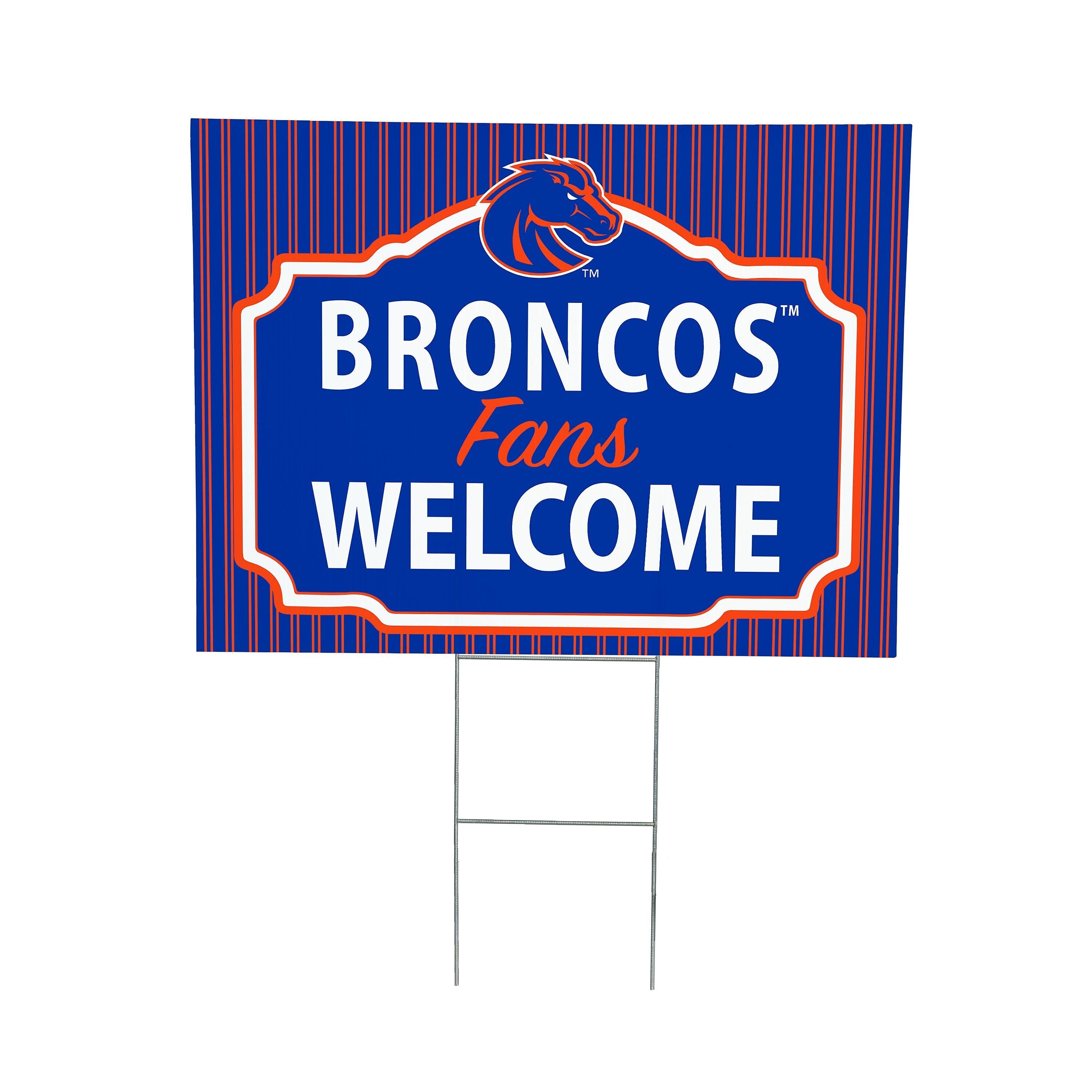 Boise State University Coroplast Yard Sign, "Fans Welcome"