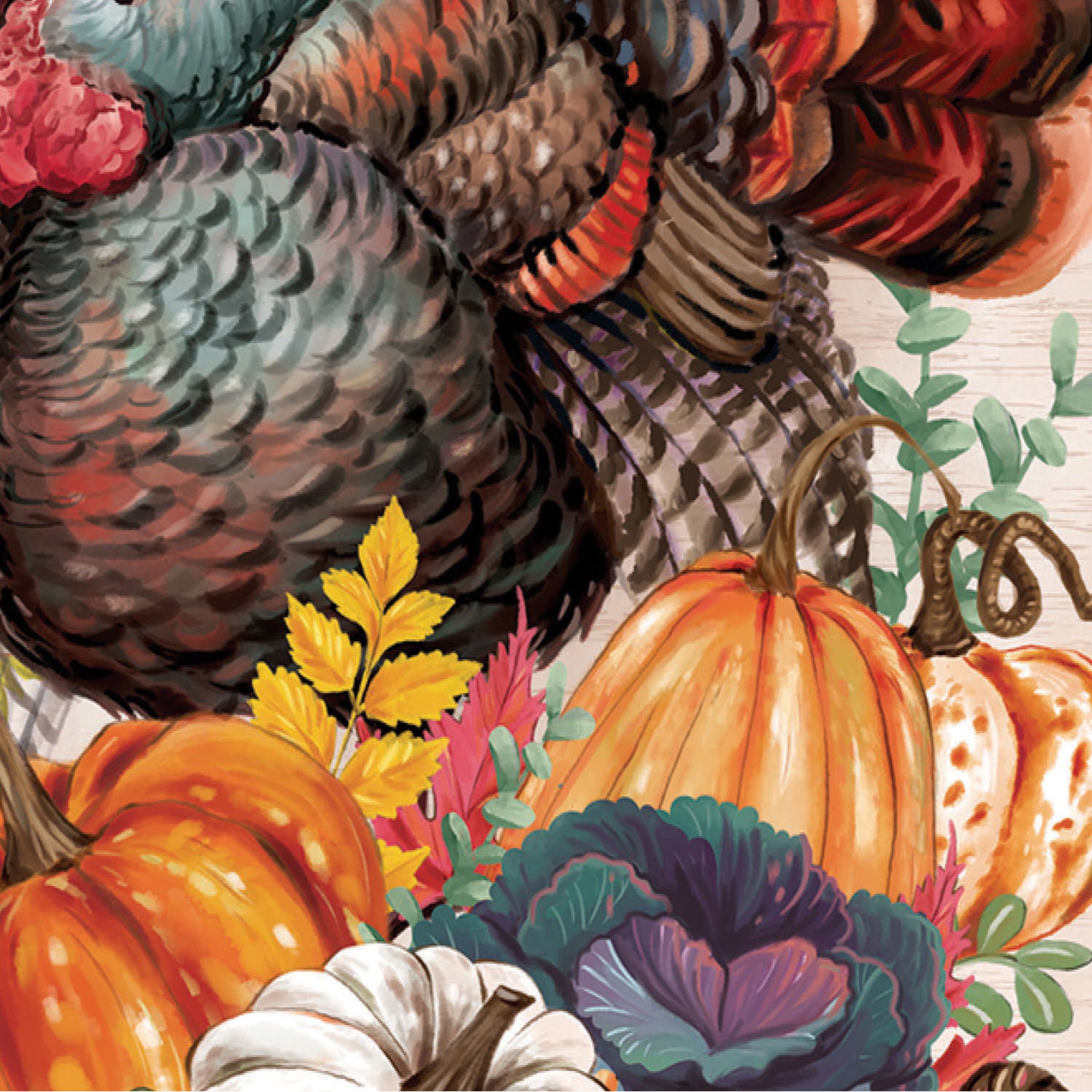 Elaborate Turkey Applique Garden Flag