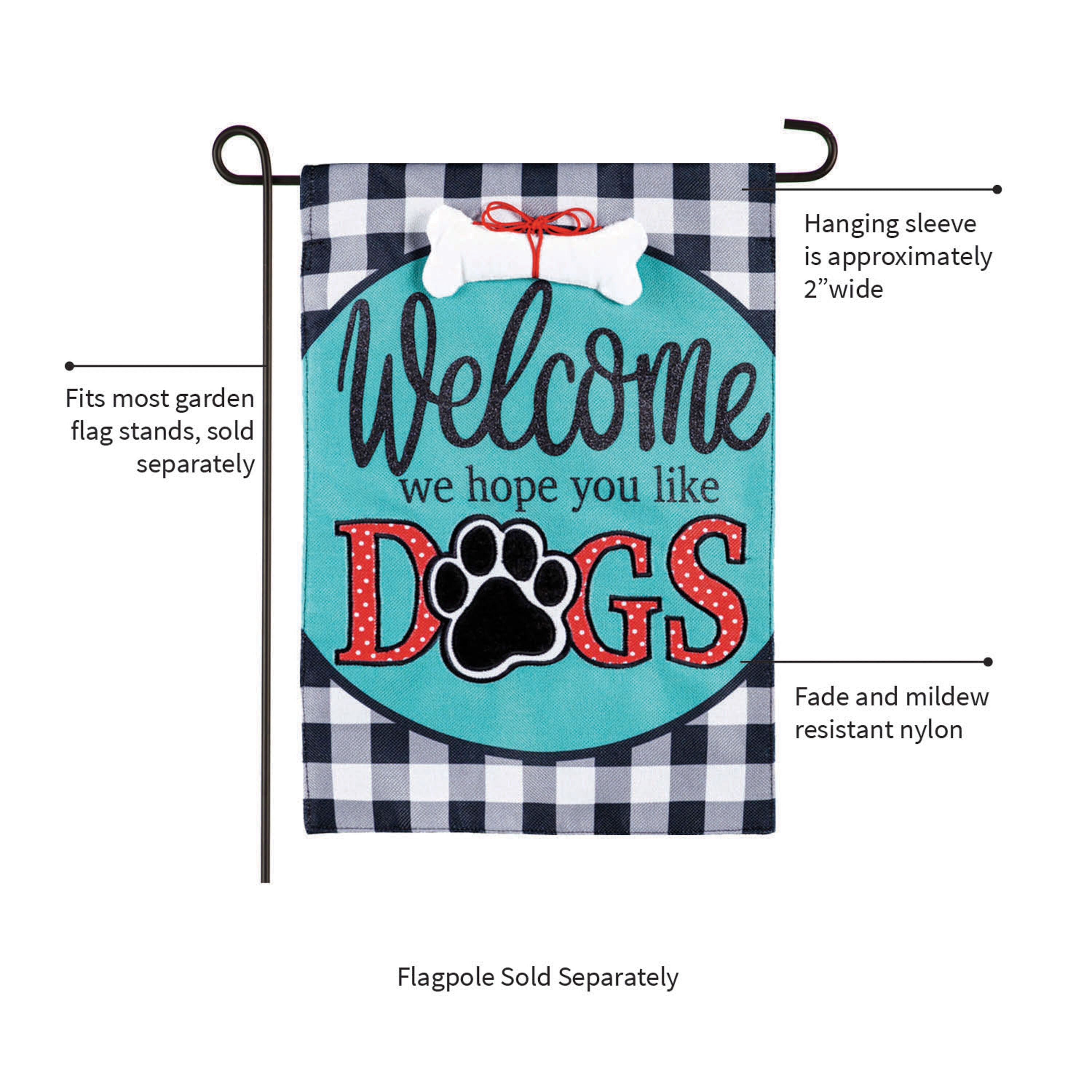 Hope You Like Dogs Garden Burlap Flag