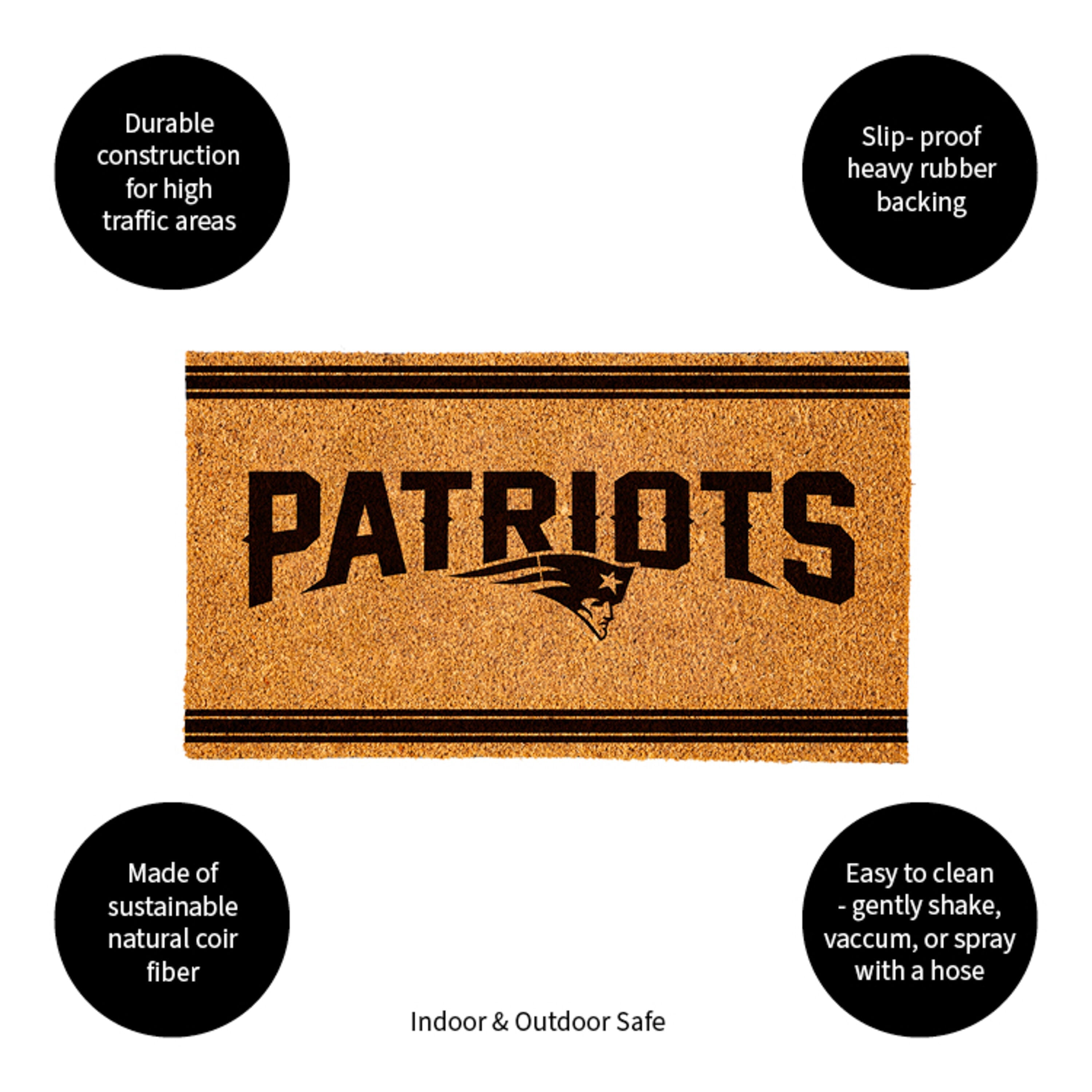 New England Patriots, Coir Mat 1C - Sports Gifts, Sports Memorabilia, Sports Collectibles, Fan Shop