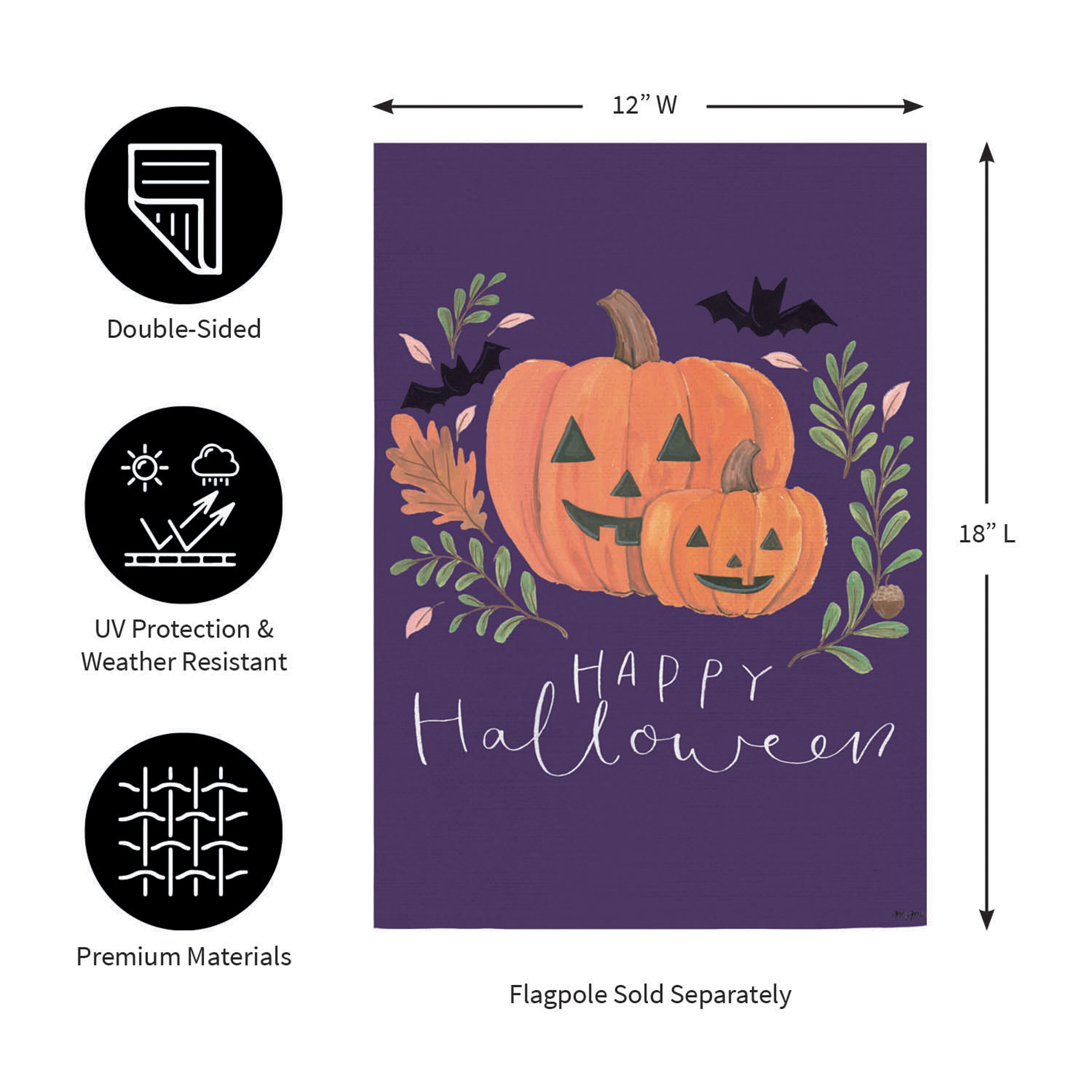 Spooky Season Suede Garden Flag - Sports Gifts, Sports Memorabilia, Sports Collectibles, Fan Shop