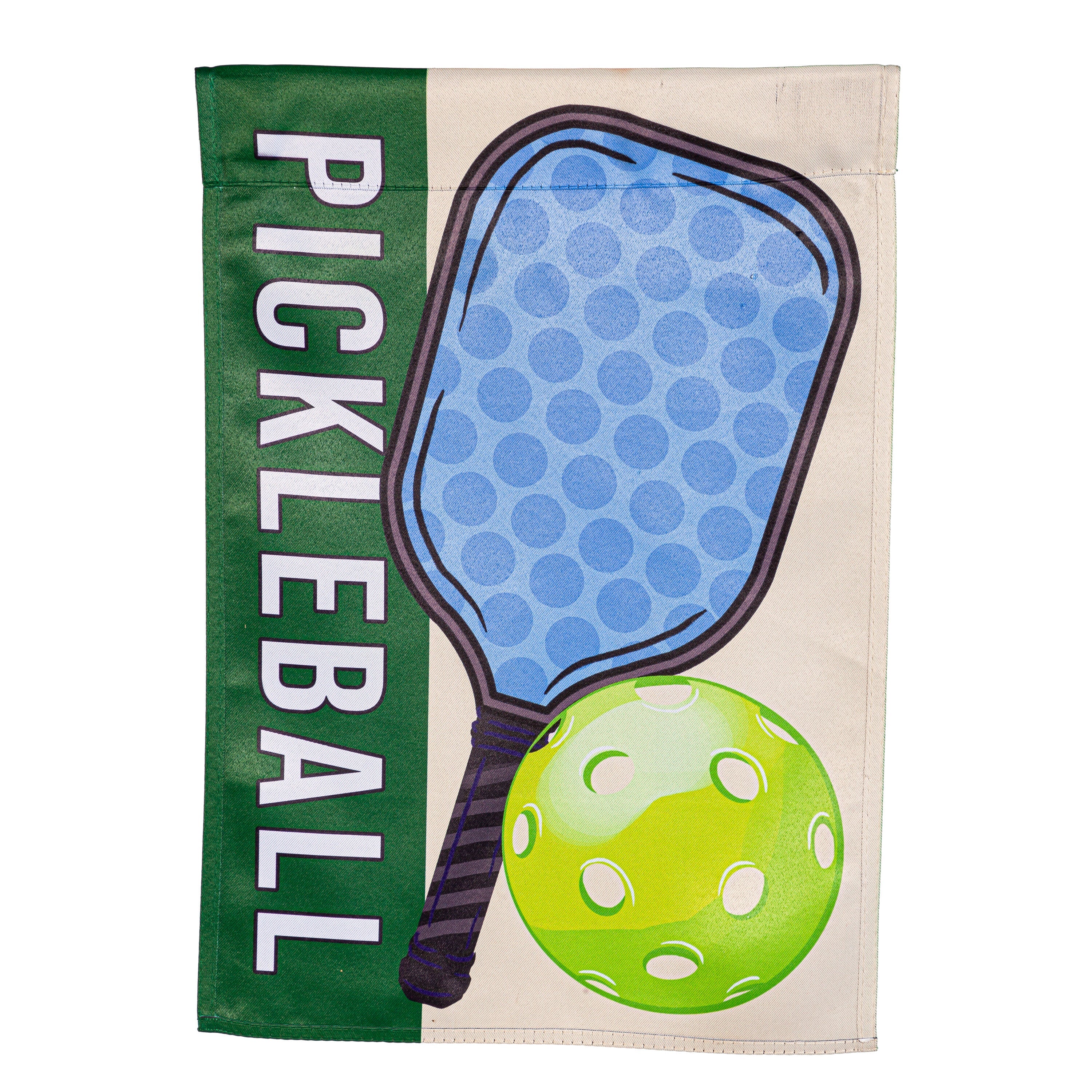 Pickleball Suede Garden Flag - Sports Gifts, Sports Memorabilia, Sports Collectibles, Fan Shop