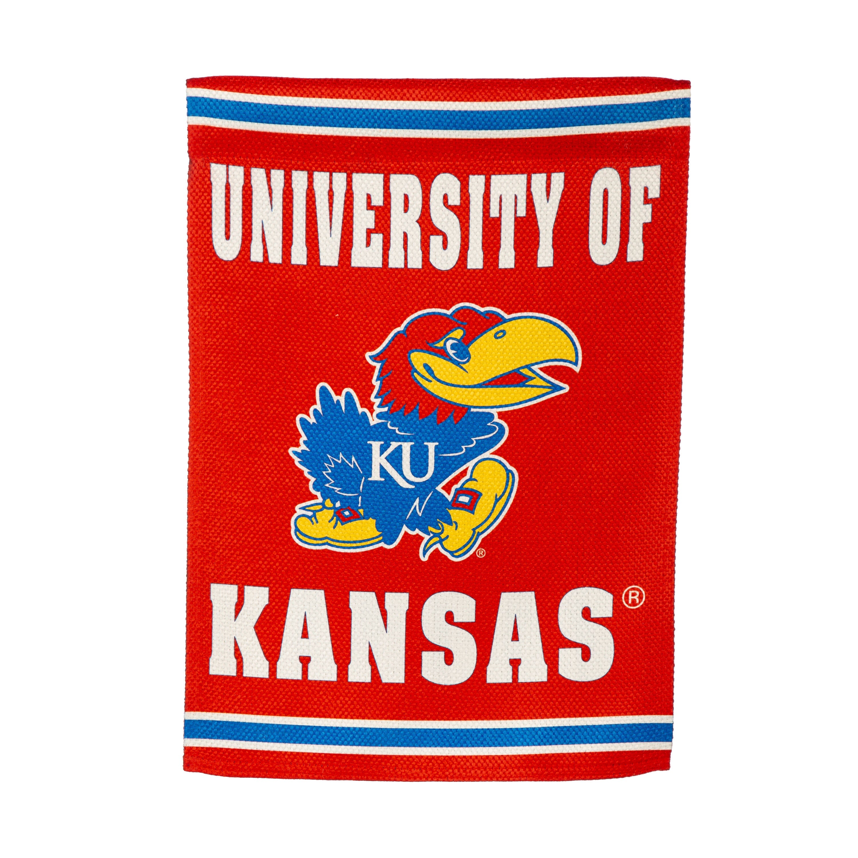 Embossed Suede Flag, GDN Size, University of Kansas - Sports Gifts, Sports Memorabilia, Sports Collectibles, Fan Shop