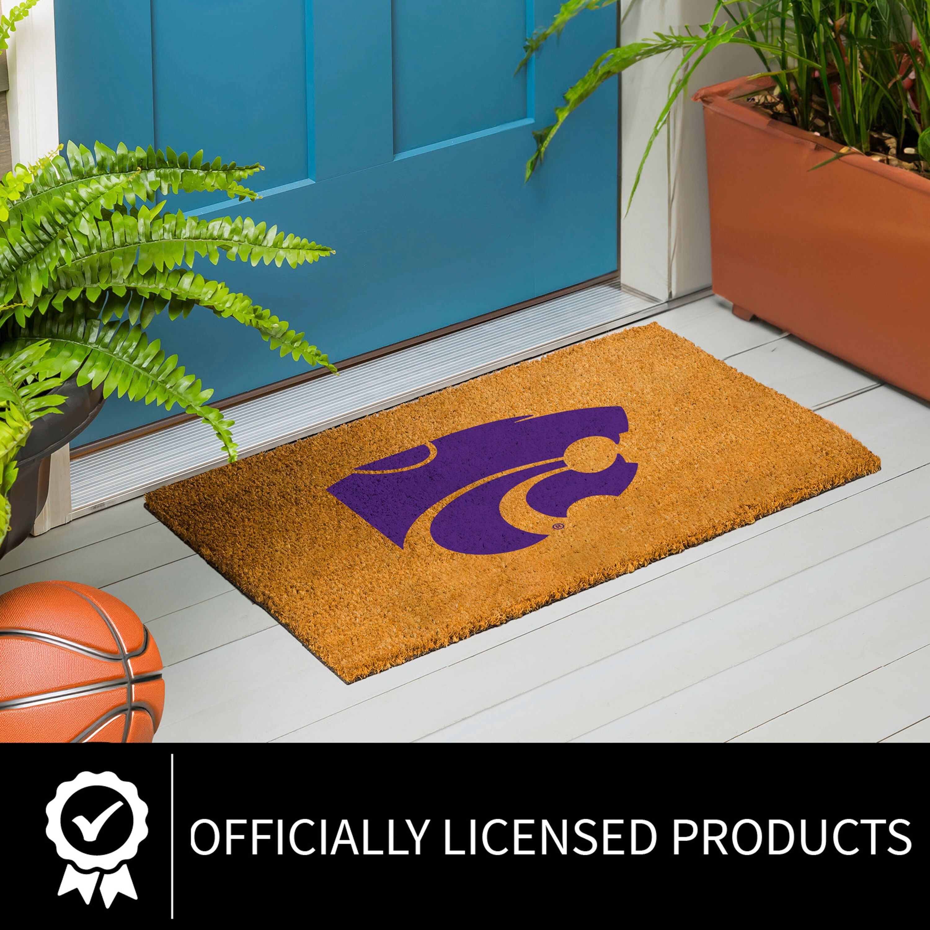 Coir Mat, 16"x28", Kansas State University - Sports Gifts, Sports Memorabilia, Sports Collectibles, Fan Shop