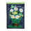 Happy St. Patrick's Day Floral Hat Applique Garden Flag