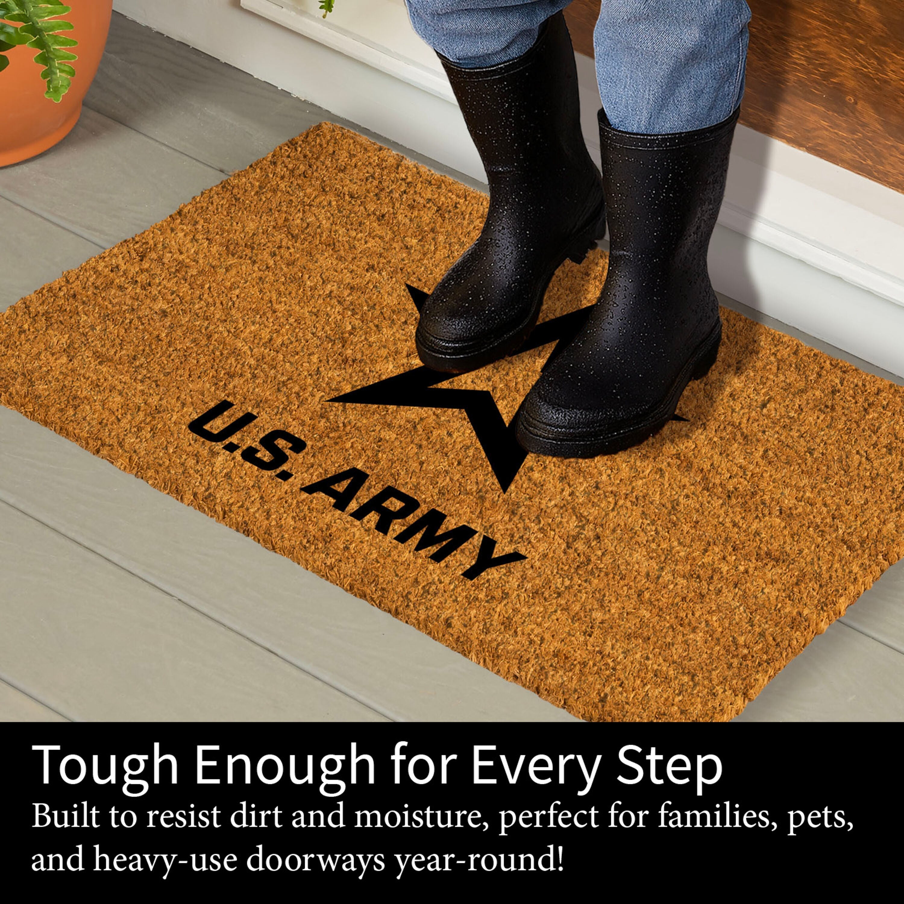 Coir Mat, 16"x28", US Army - Sports Gifts, Sports Memorabilia, Sports Collectibles, Fan Shop