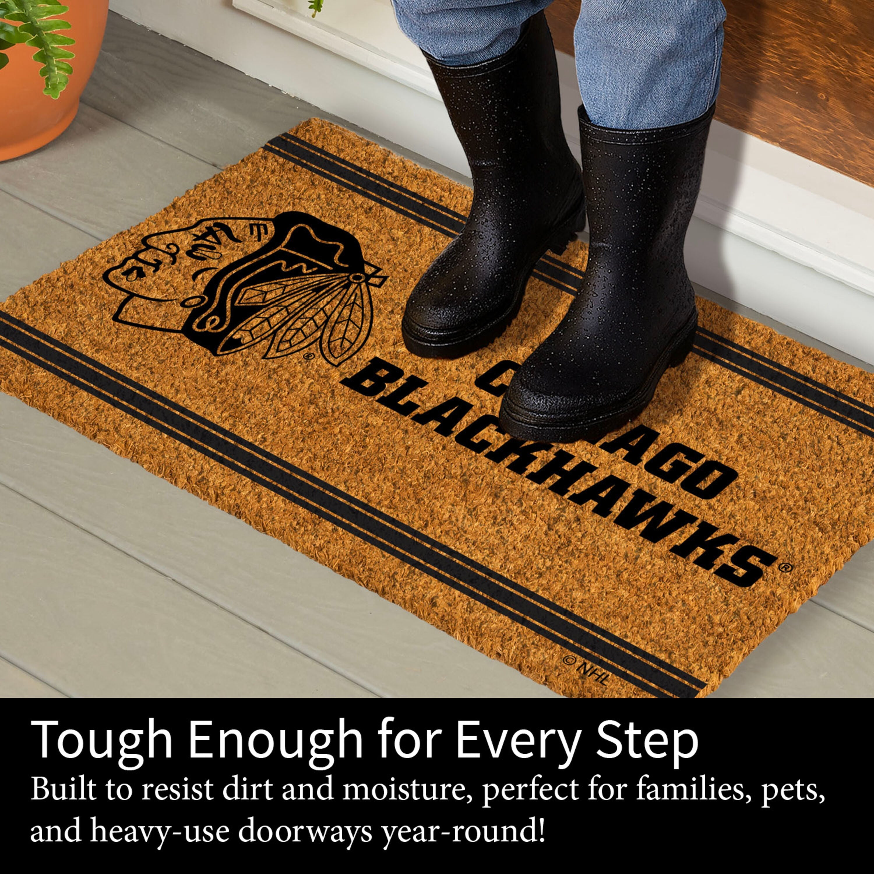 Chicago Blackhawks, Coir Mat 1C - Sports Gifts, Sports Memorabilia, Sports Collectibles, Fan Shop