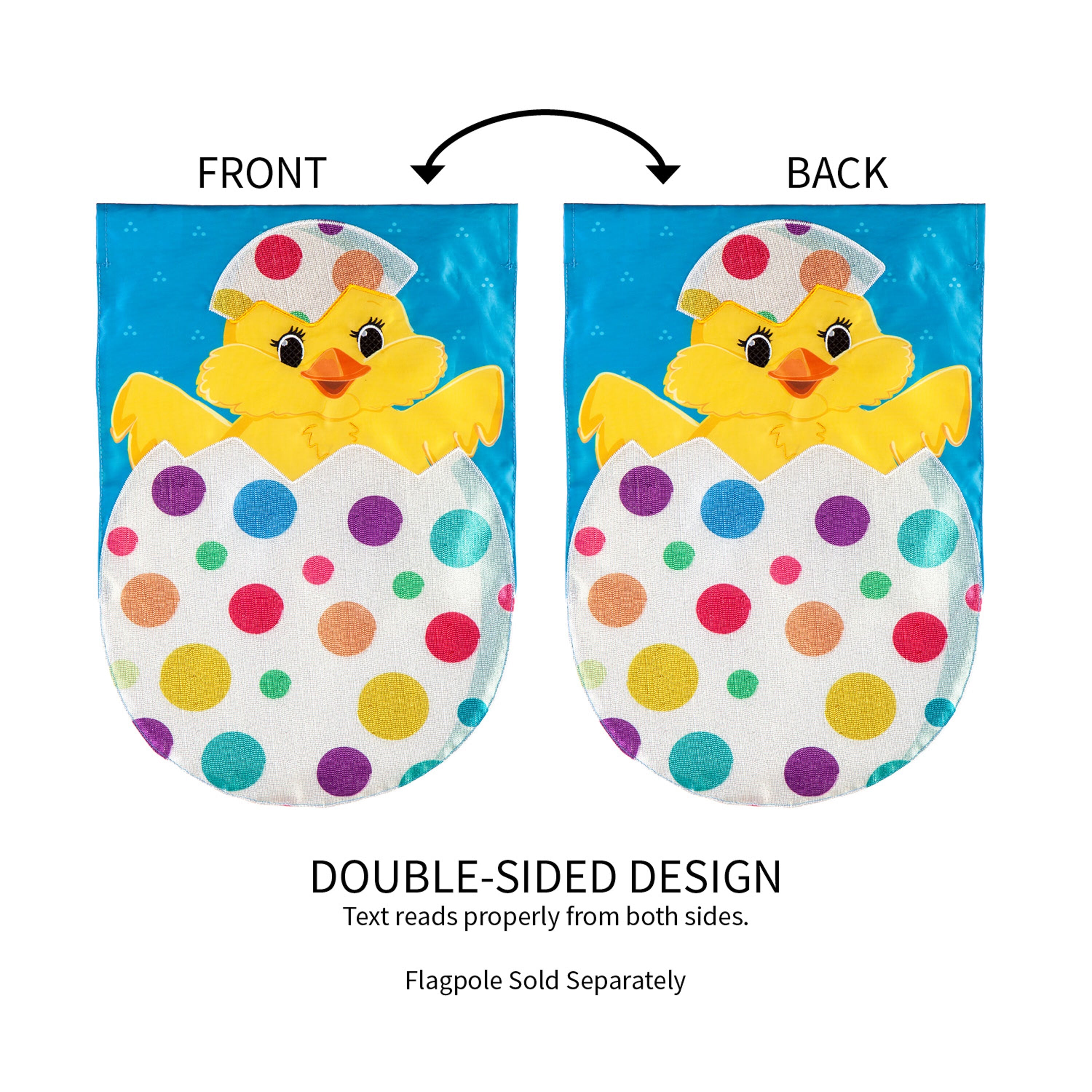 Polka-Dot Easter Egg Garden Applique Flag - Sports Gifts, Sports Memorabilia, Sports Collectibles, Fan Shop