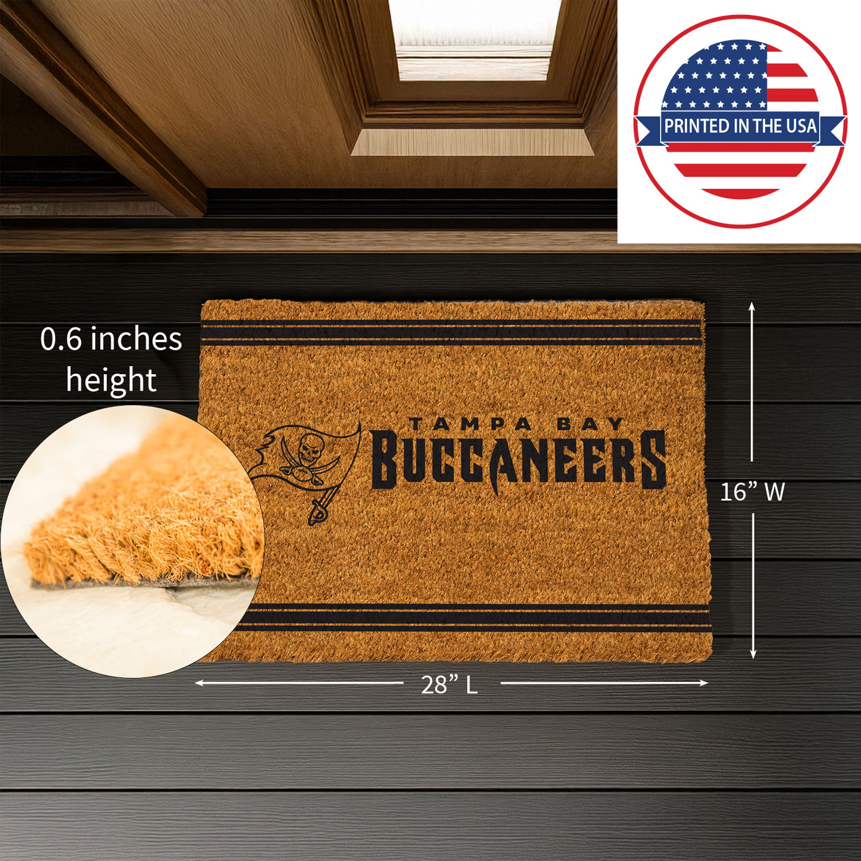 Tampa Bay Buccaneers, Coir Mat 1C - Sports Gifts, Sports Memorabilia, Sports Collectibles, Fan Shop