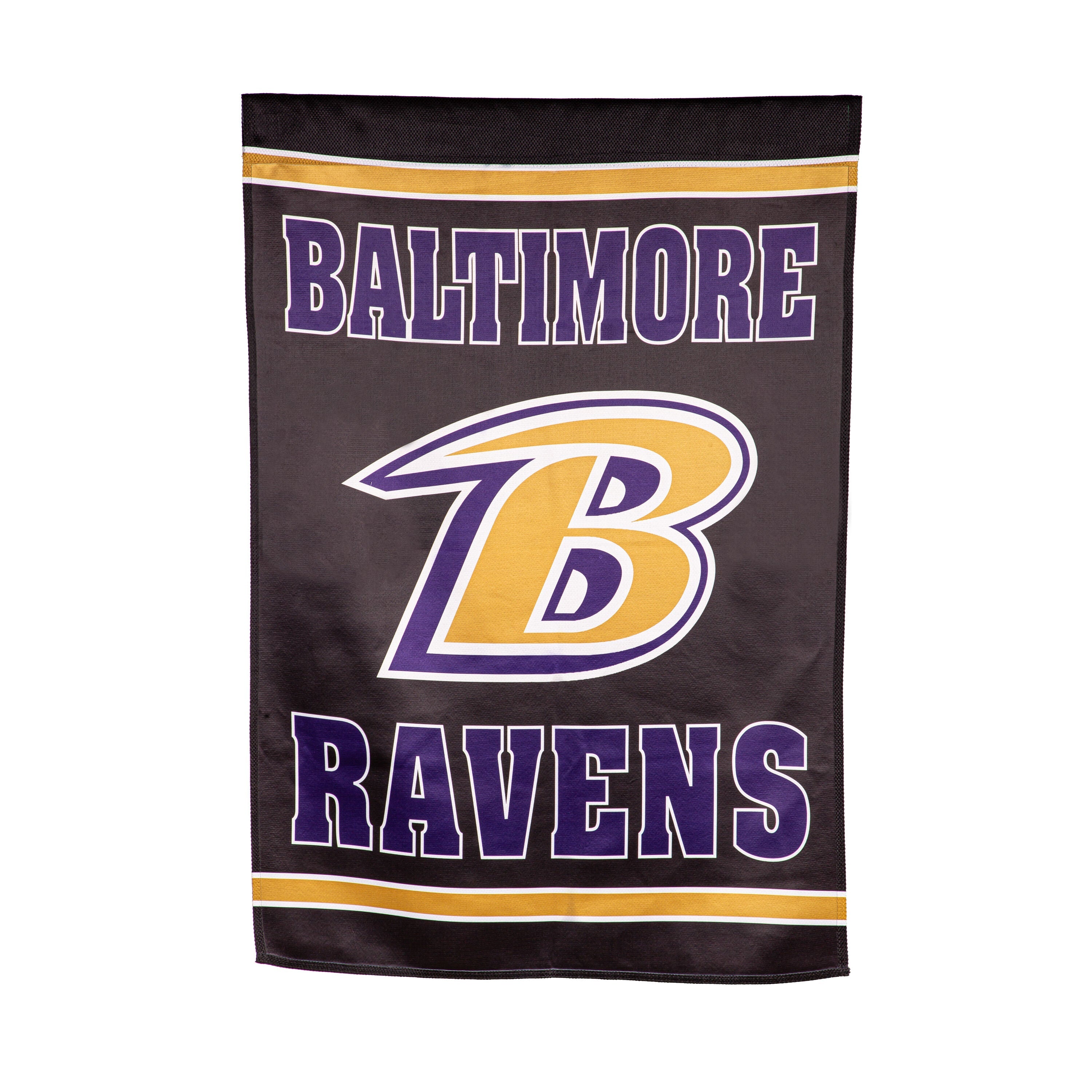 Embossed Suede Flag, House Size, Baltimore Ravens - Sports Gifts, Sports Memorabilia, Sports Collectibles, Fan Shop