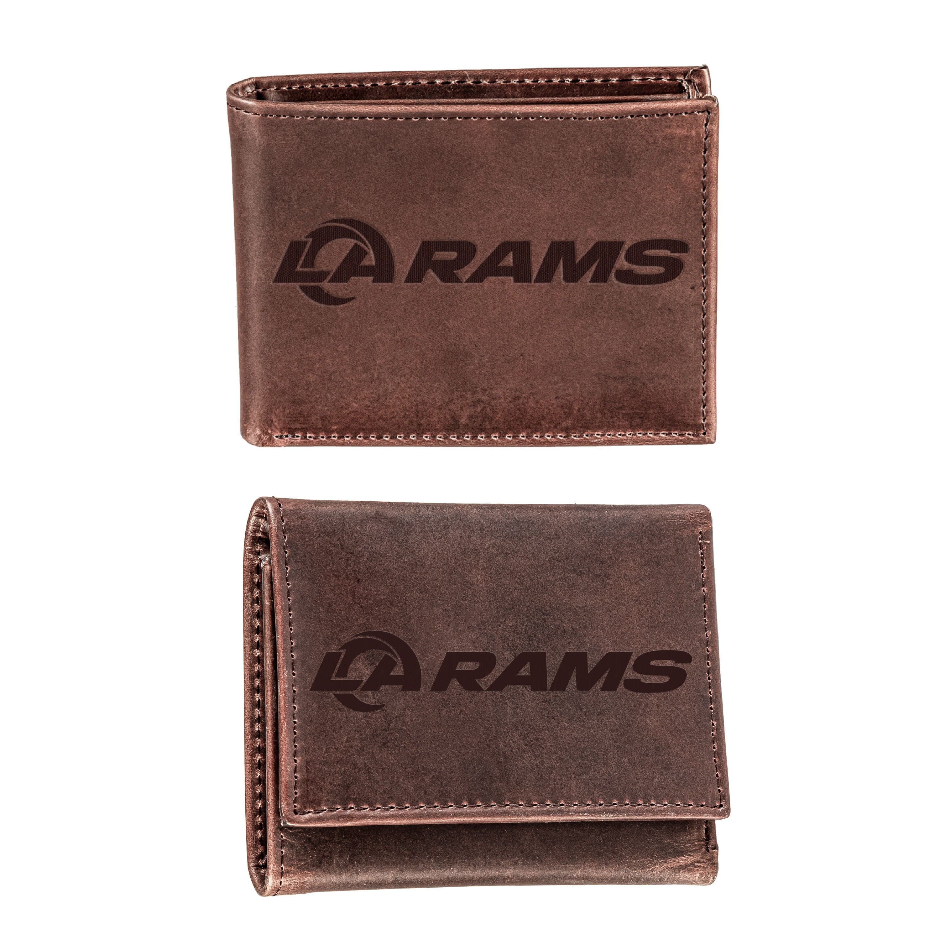 Los Angeles Rams, Bi-Fold and Tri-Fold Wallet Gift Set, Brown - Sports Gifts, Sports Memorabilia, Sports Collectibles, Fan Shop