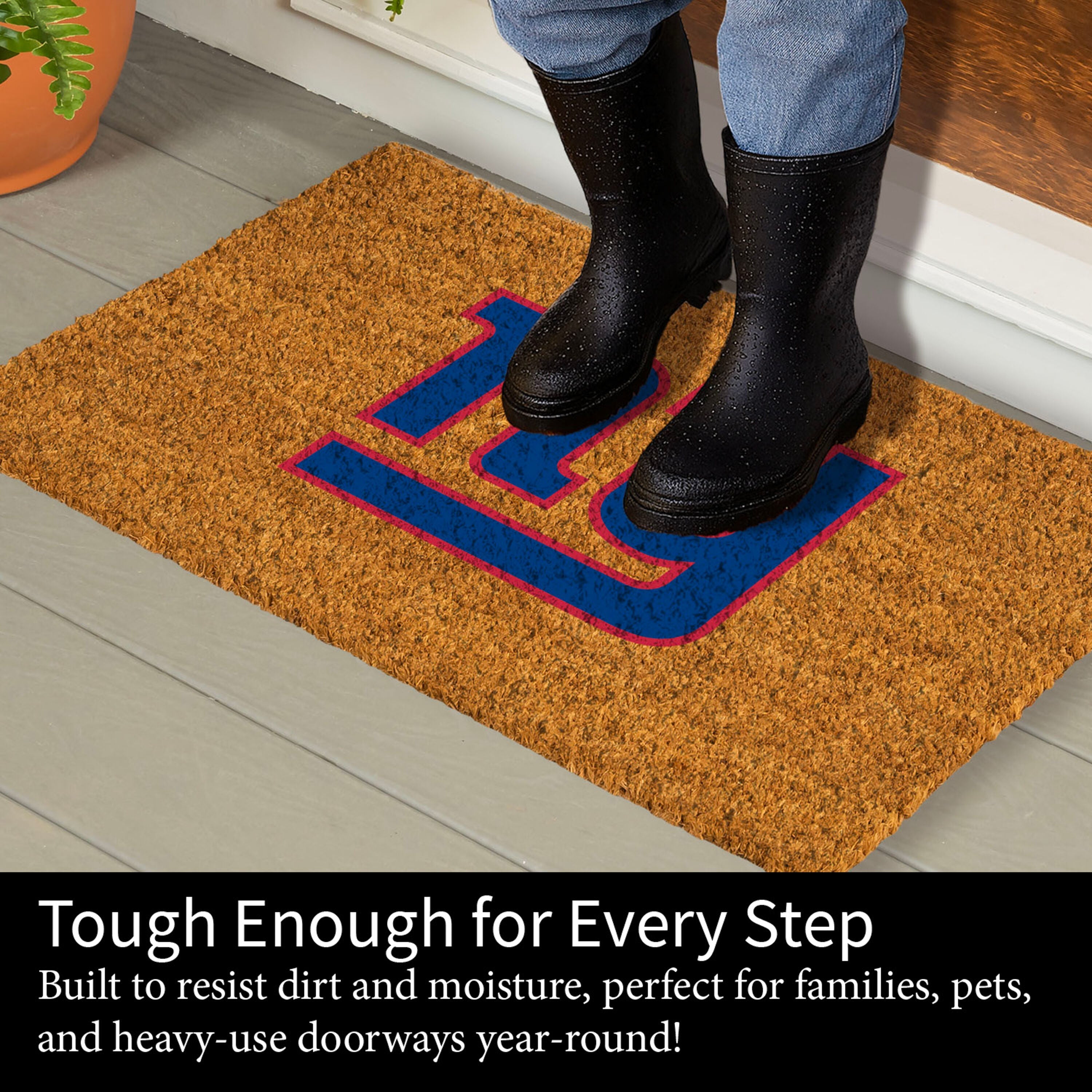 Coir Mat, 16"x28", New York Giants - Sports Gifts, Sports Memorabilia, Sports Collectibles, Fan Shop