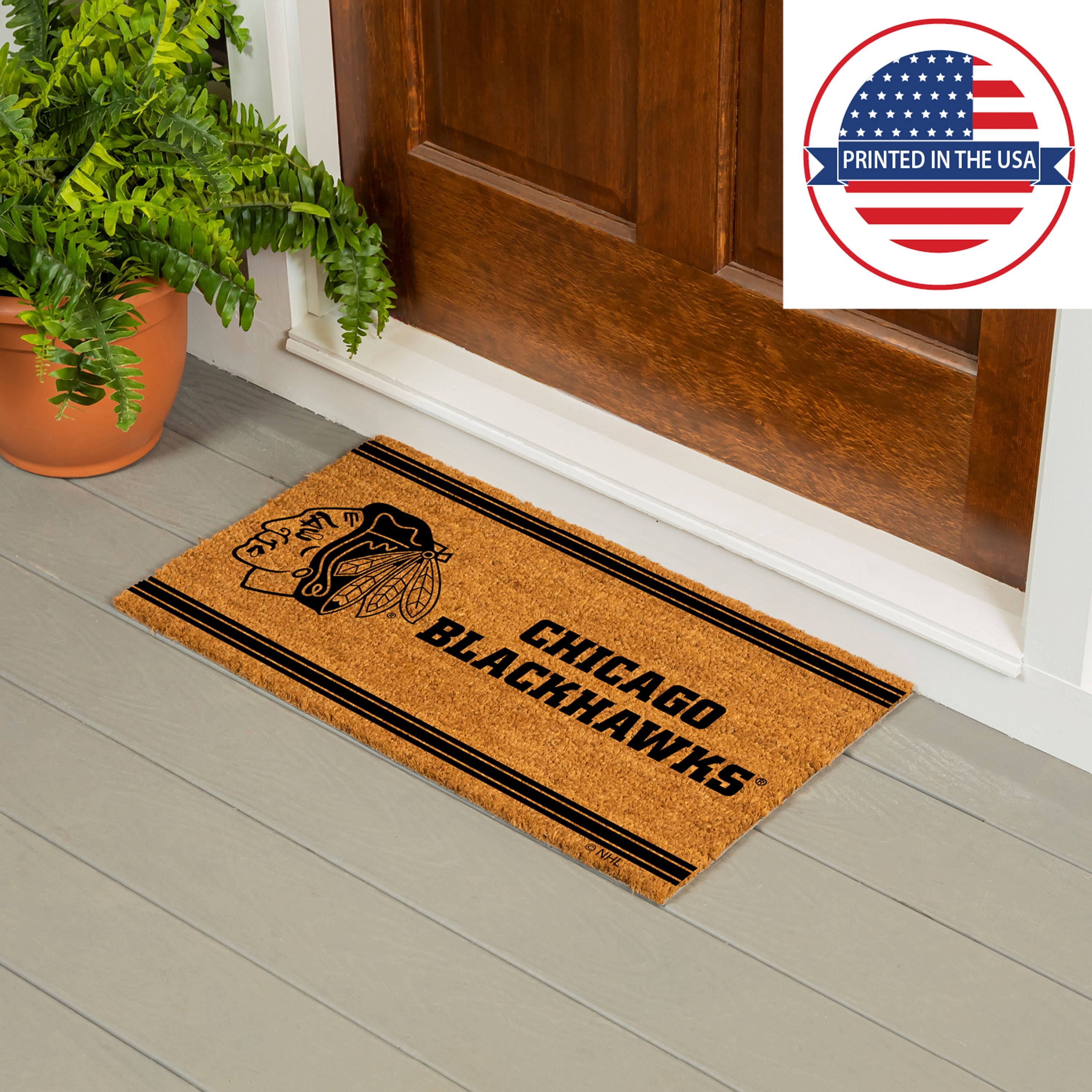 Chicago Blackhawks, Coir Mat 1C - Sports Gifts, Sports Memorabilia, Sports Collectibles, Fan Shop